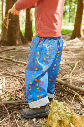 Kid's Trousers in 'Blue Skydive' 0-6yrs