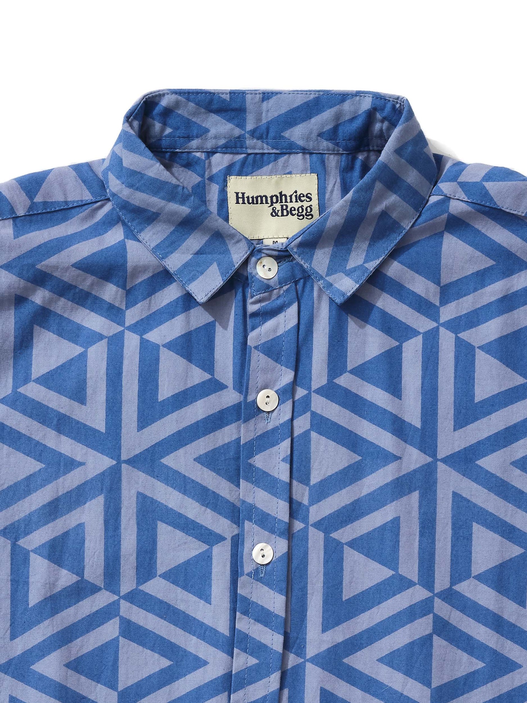 Men's Shirt in 'Sky Blue Honeycomb'