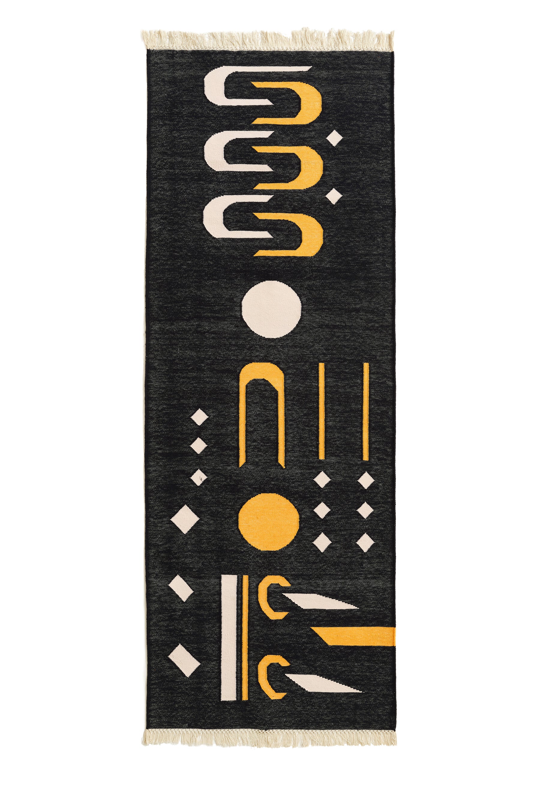 Midnight Skies - Handwoven cotton Dhurrie