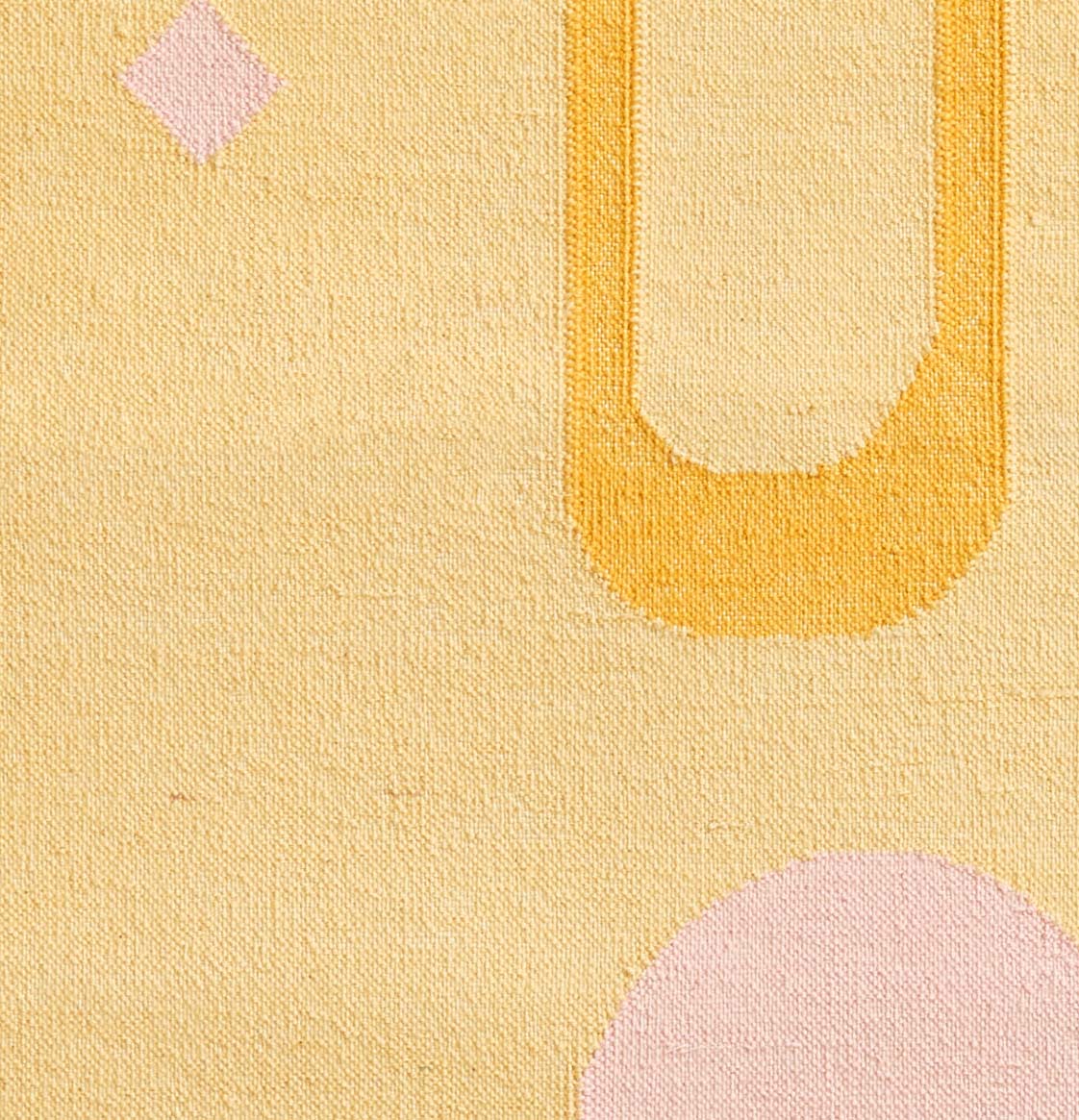 Handwoven Cotton Dhurrie Runner in 'Paper Moon'