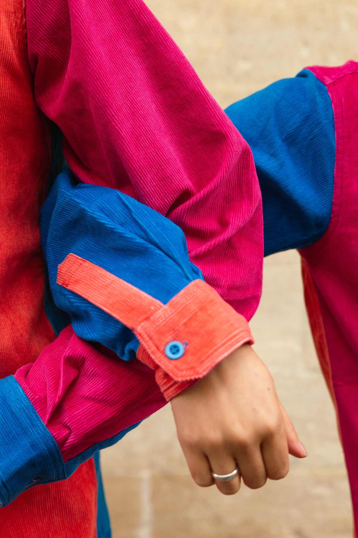 Cord shirt, Corduroy shirt, colourful shirt, patchwork shirt, patchwork trousers, colourful cord trousers, colourful corduroy trousers, patchwork cord, colourful trousers, men's cord shirt, men's patchwork, men's cord trousers, men's patchwork trousers