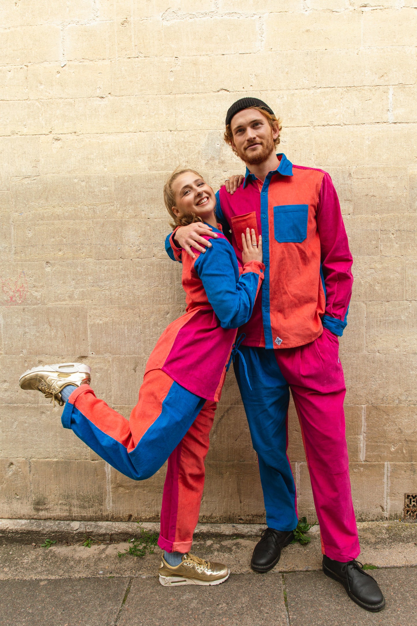 Cord shirt, Corduroy shirt, colourful shirt, patchwork shirt, patchwork trousers, colourful cord trousers, colourful corduroy trousers, patchwork cord, colourful trousers