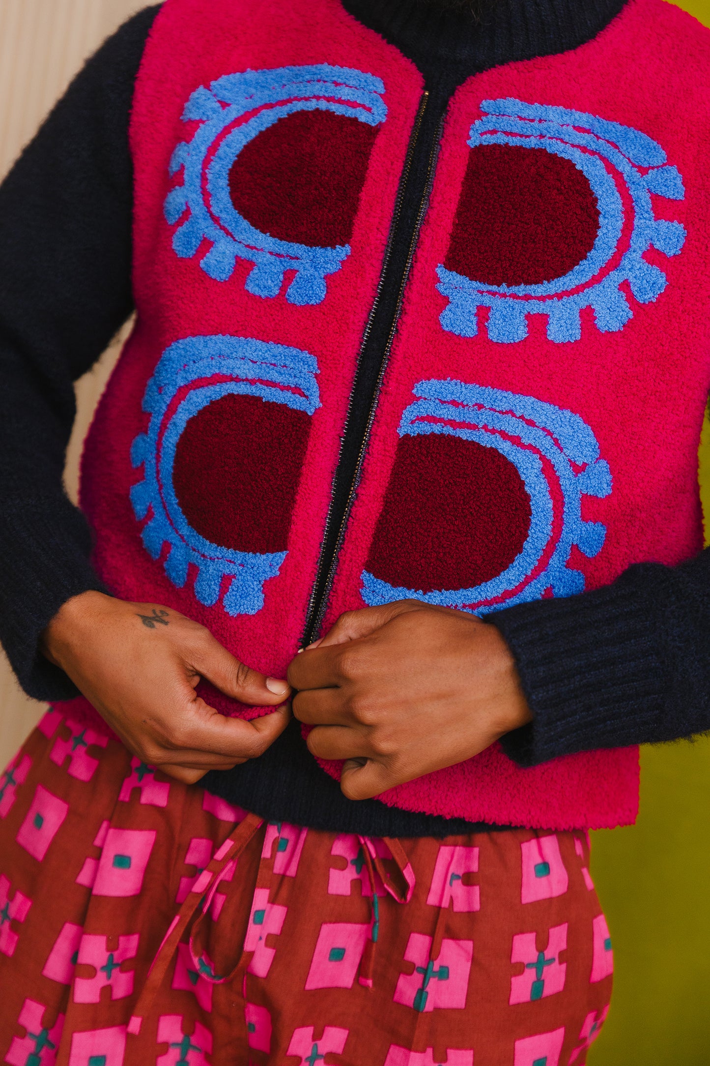 Patty Waistcoat in 'Raspberry Sunset'