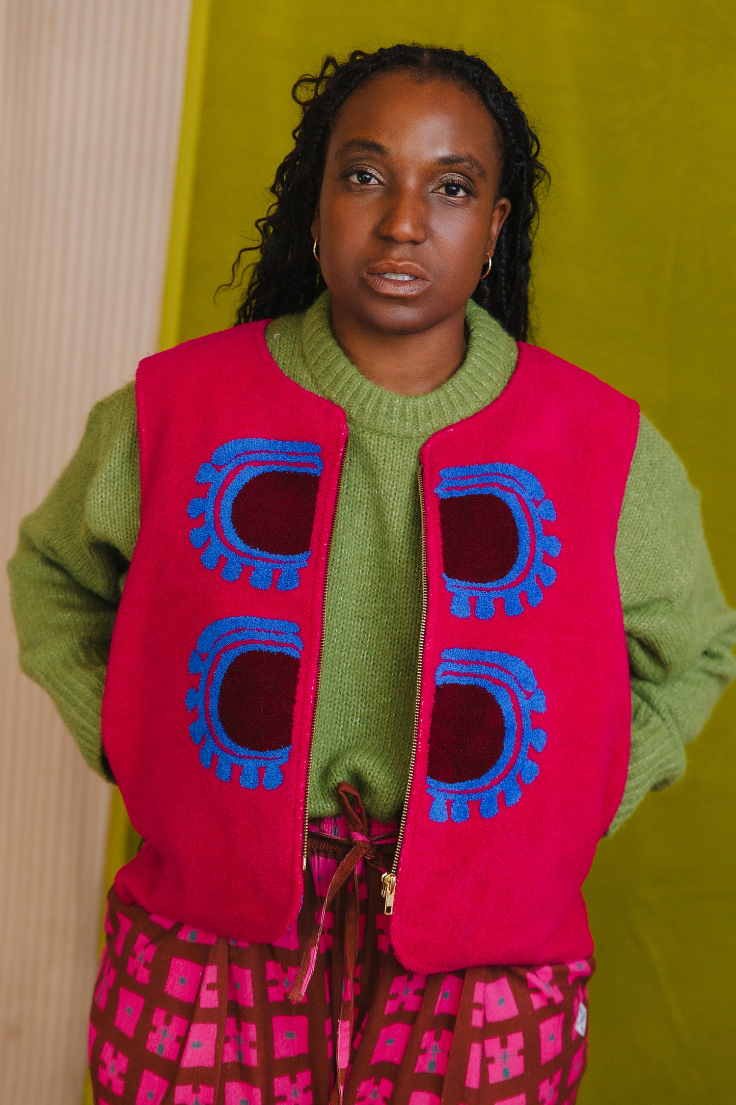 Patty Waistcoat in 'Raspberry Sunset'