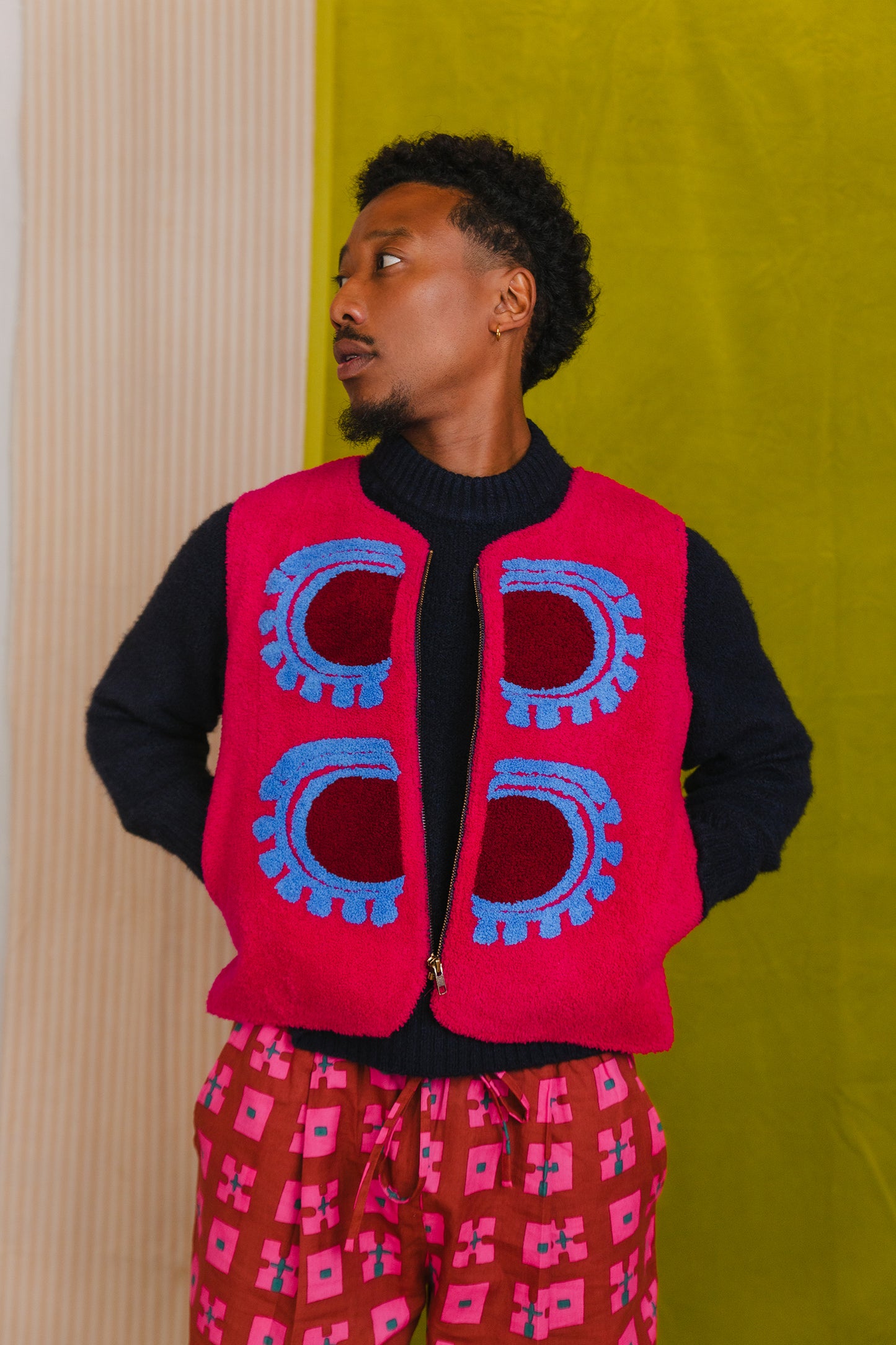 Patty Waistcoat in 'Raspberry Sunset'