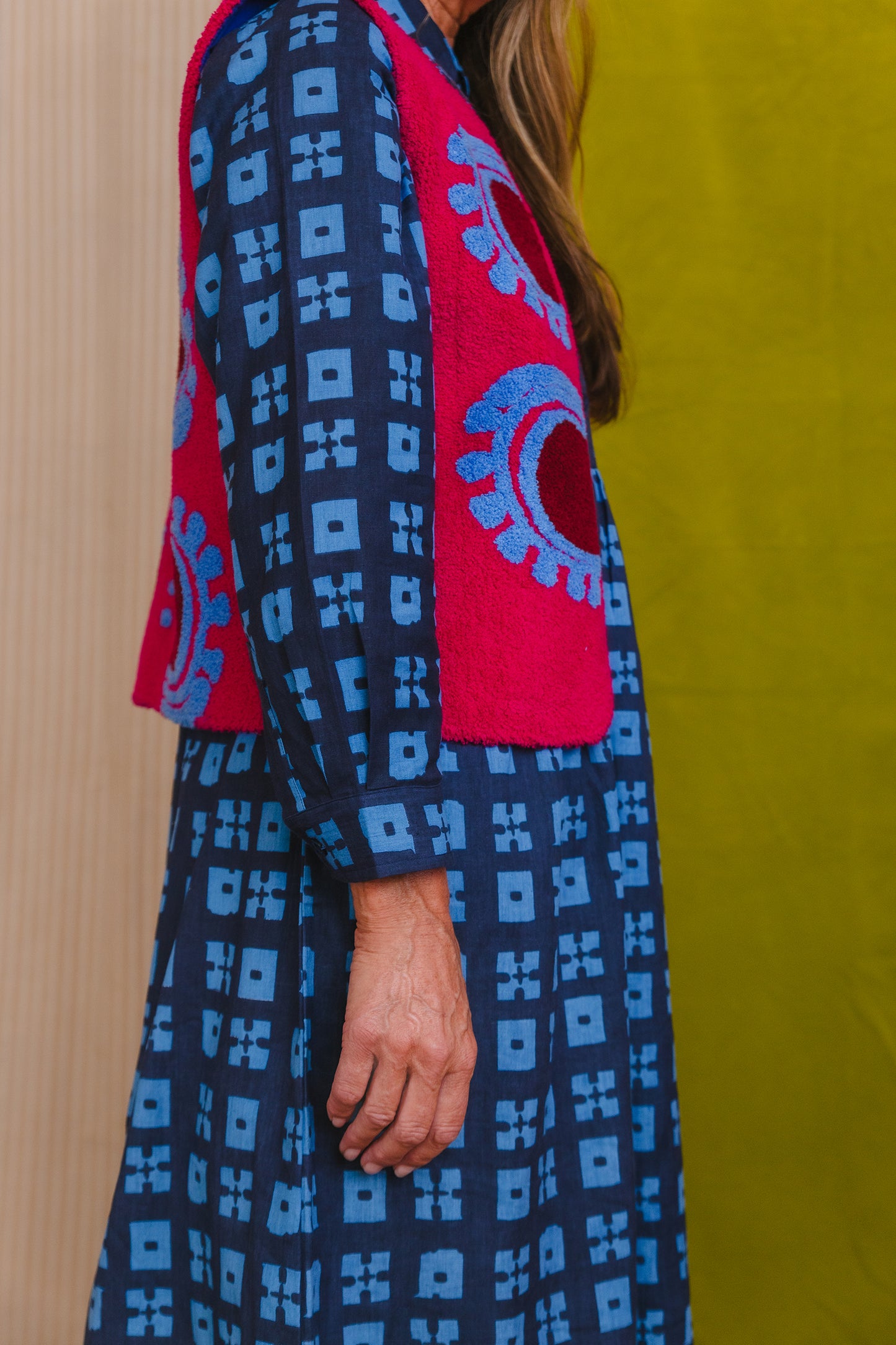 Patty Waistcoat in 'Raspberry Sunset'