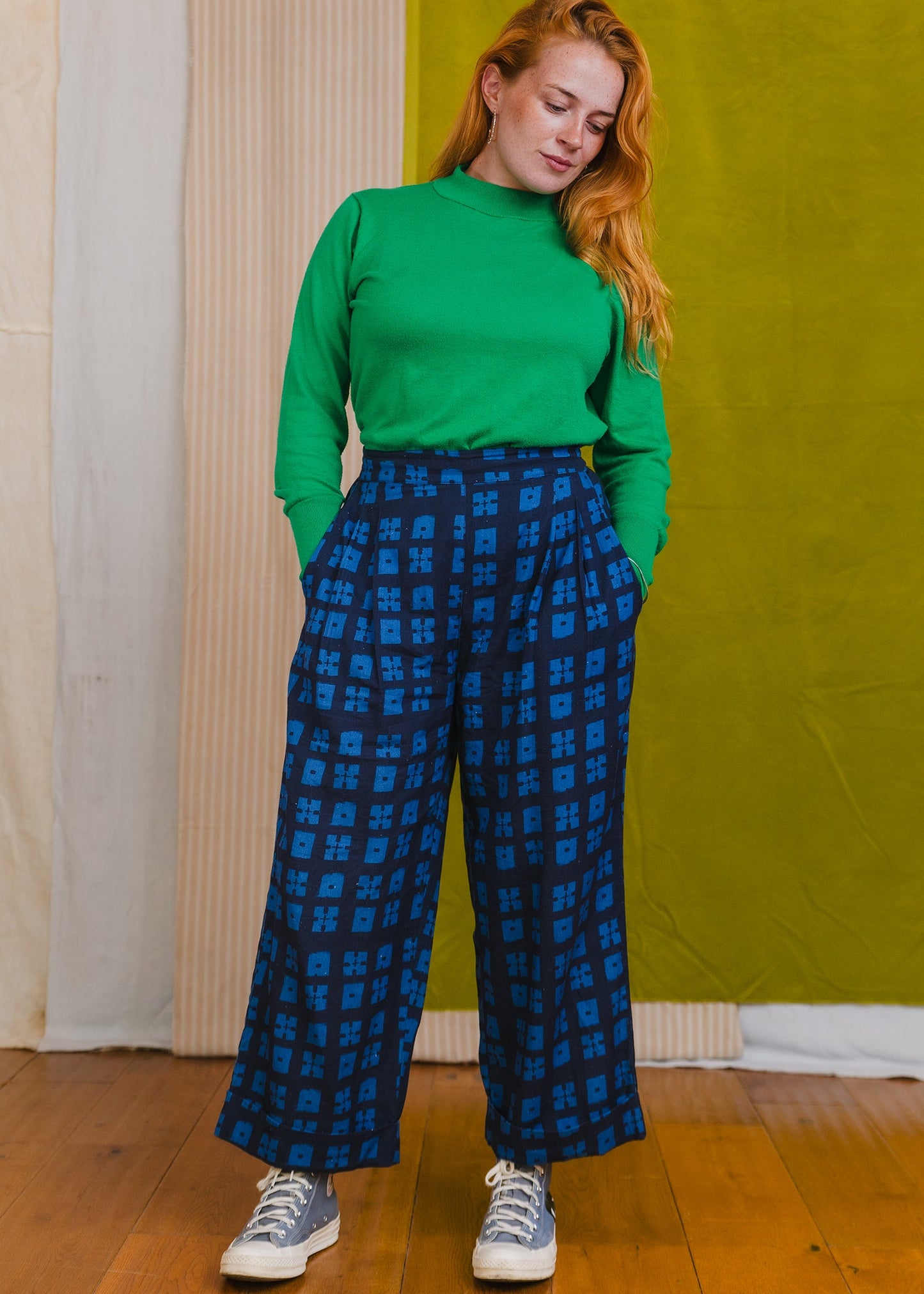 Penny Pants in 'Indigo Chess Set'