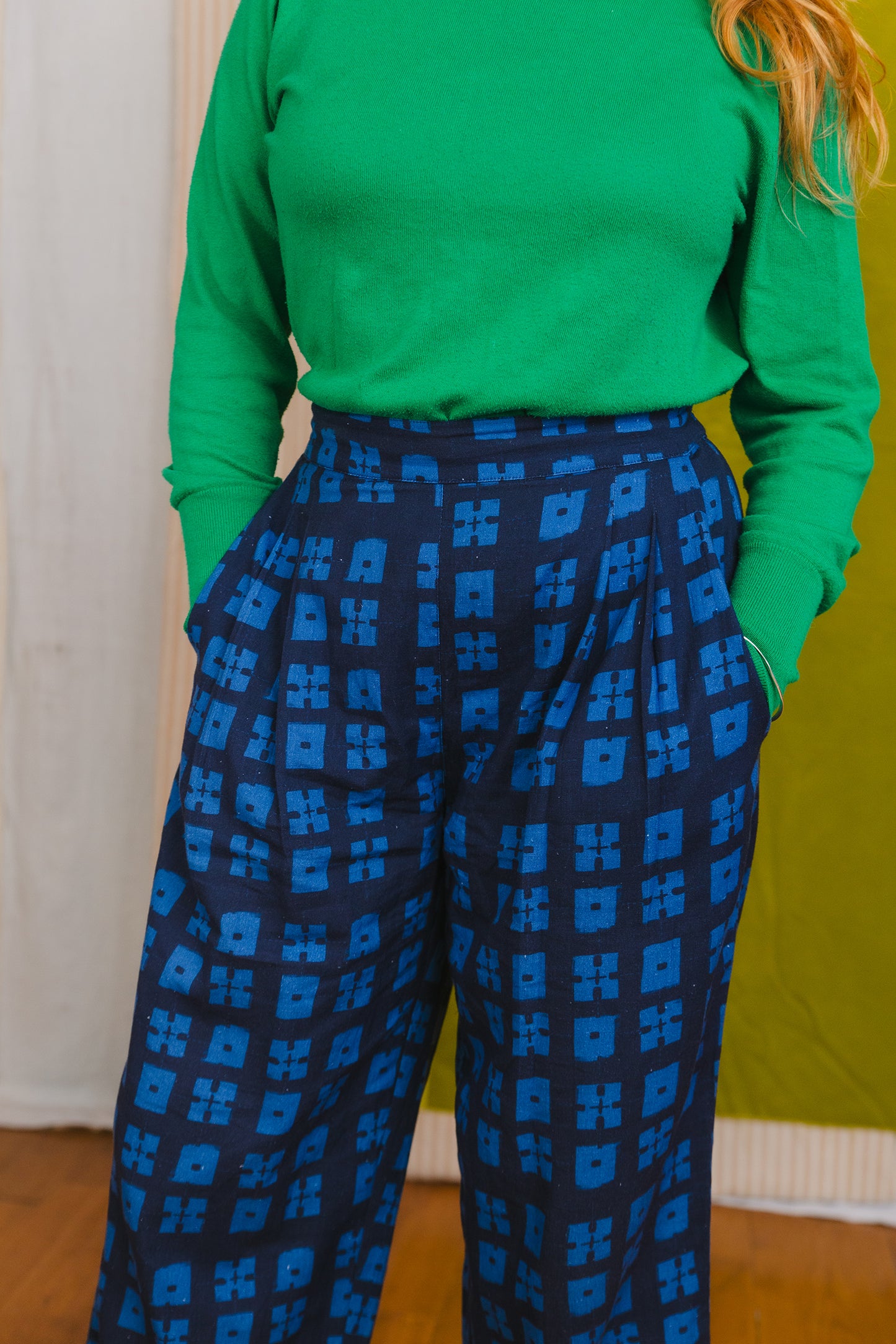 Penny Pants in 'Indigo Chess Set'