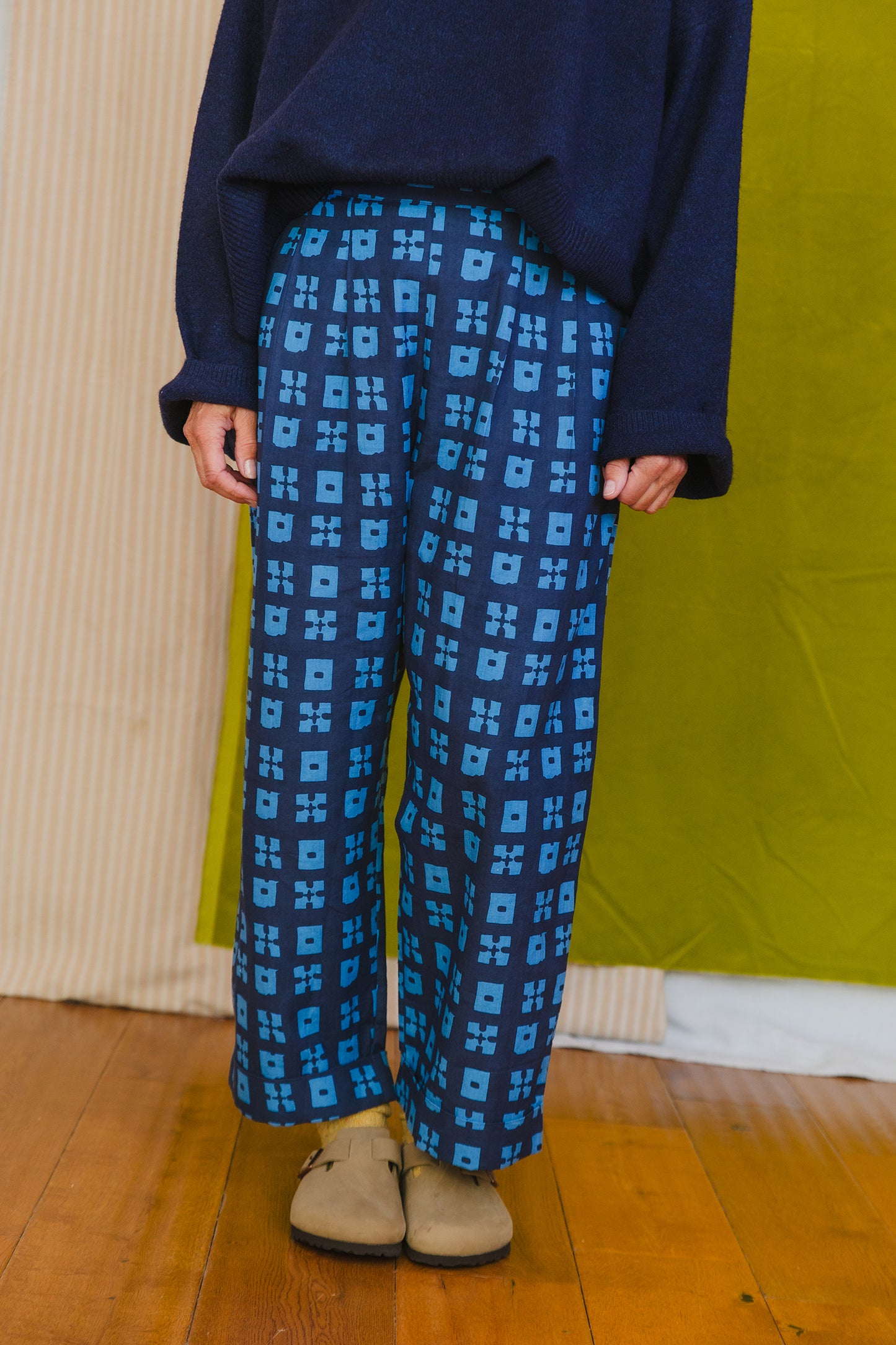 Penny Pants in 'Indigo Chess Set'