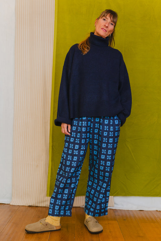 Penny Pants in 'Indigo Chess Set'