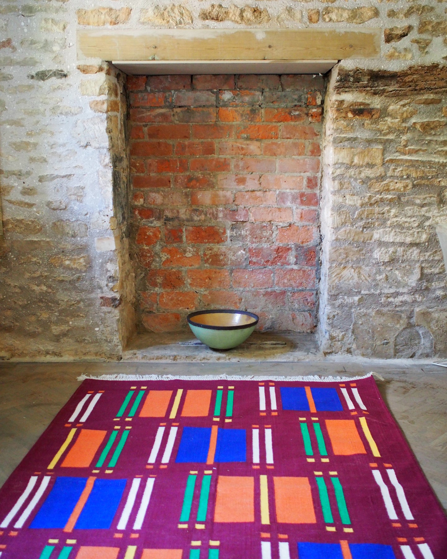 Medium Cotton Rug in 'Moroccan Picnic'