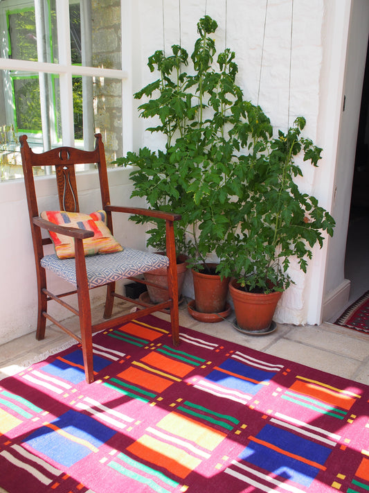 Medium Cotton Rug in 'Moroccan Picnic'