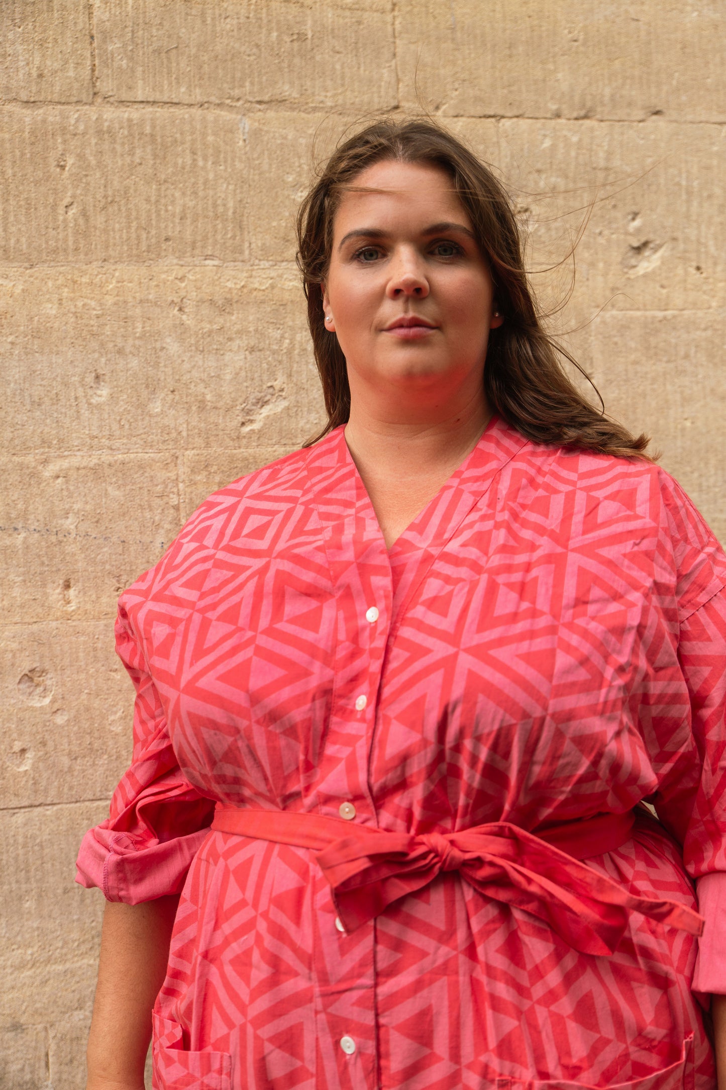 Playsuit in 'Pink Honeycomb'