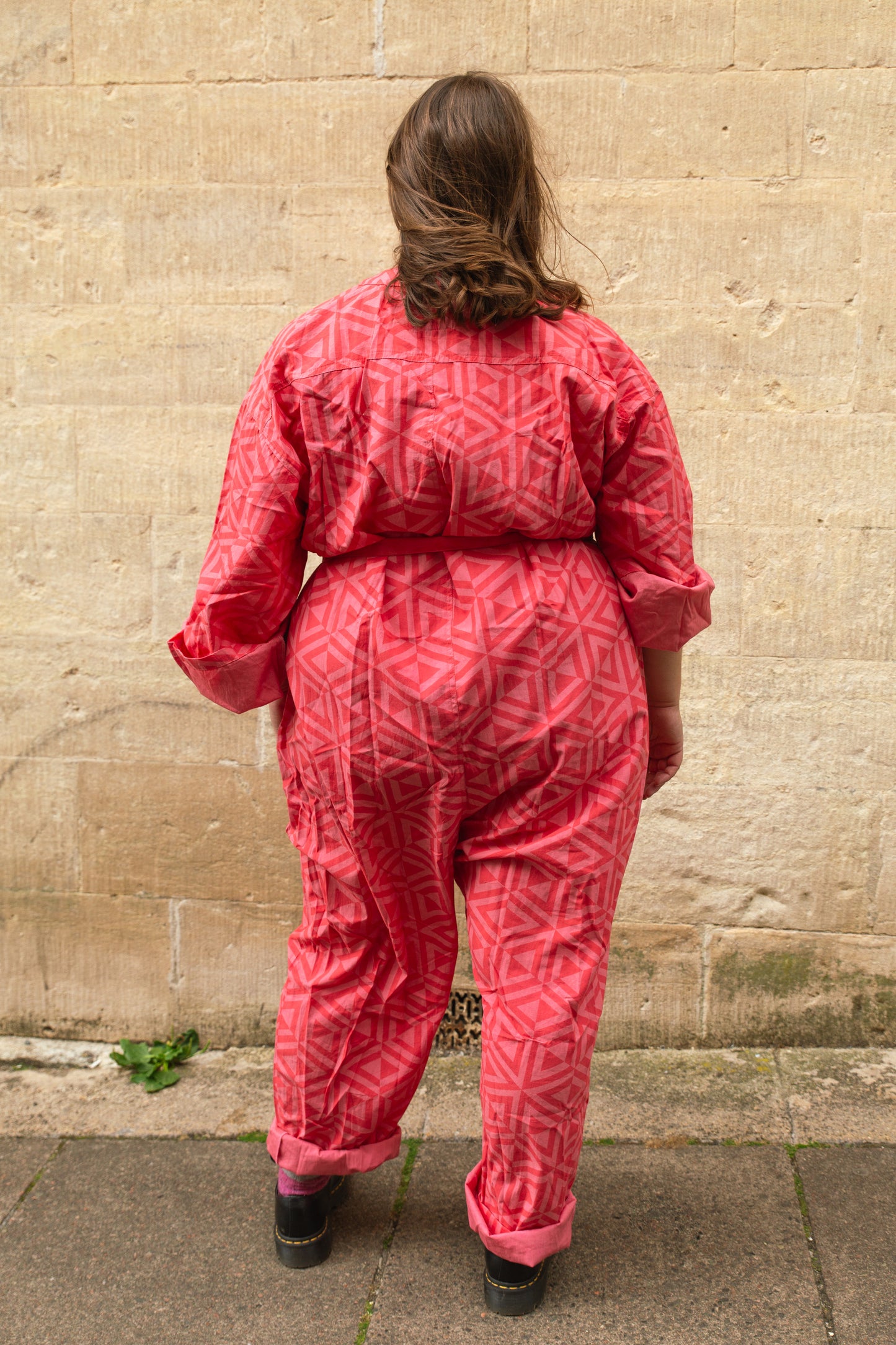 Playsuit in 'Pink Honeycomb'