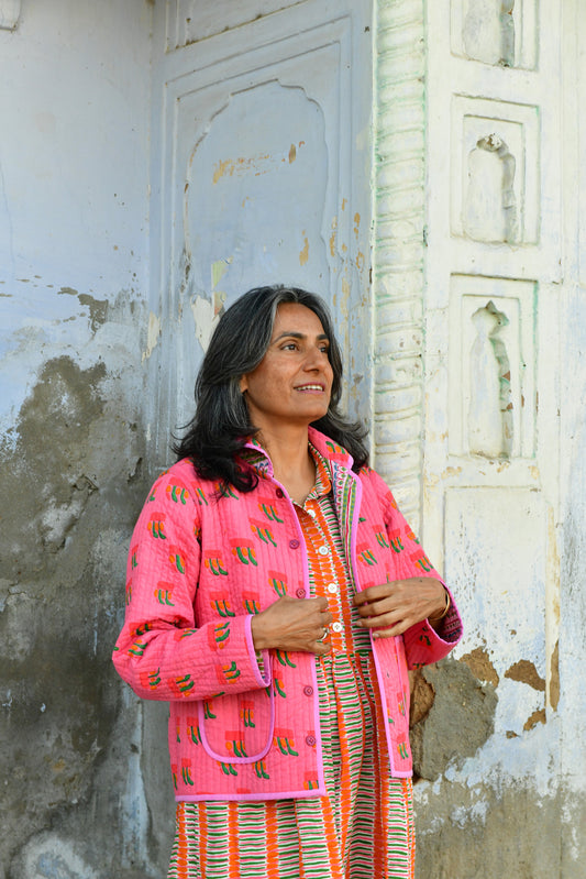 Daisy Jacket Reversible in 'Shangri La' & 'Fruit Bowl'