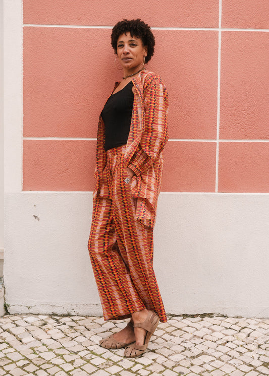 Wide Leg Penny Pants in 'Rainbow Stairs'