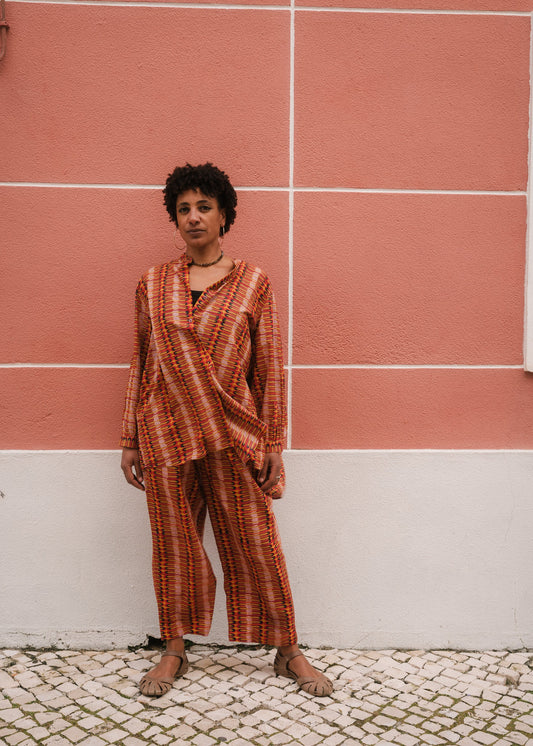 Wide Leg Penny Pants in 'Rainbow Stairs'