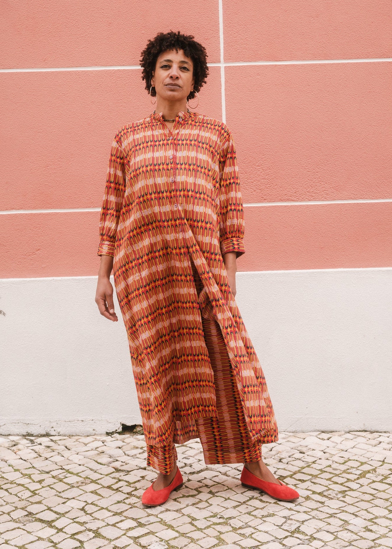 Wide Leg Penny Pants in 'Rainbow Stairs'