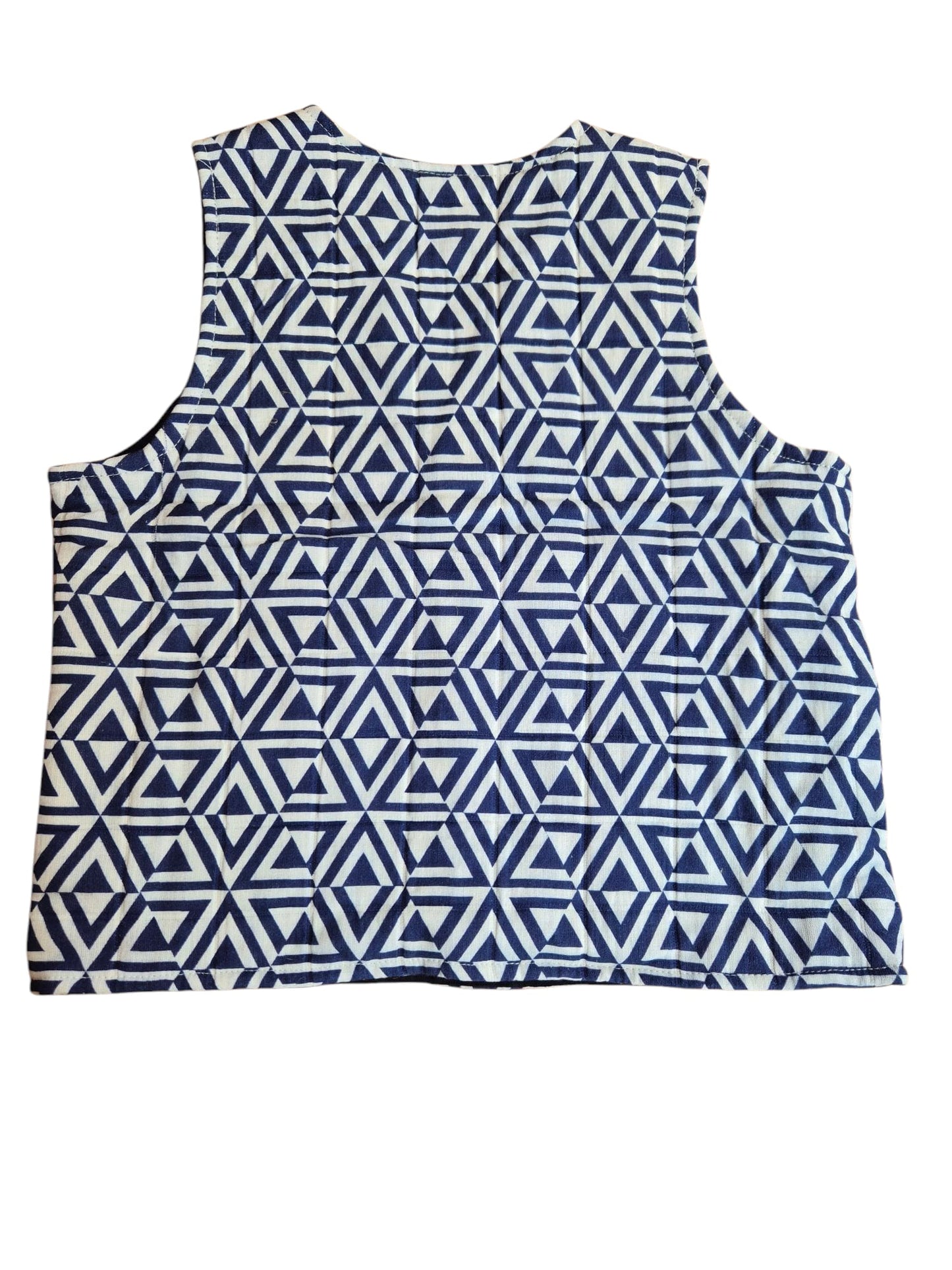 Kid's Quilted Waistcoat in 'Navy Honeycomb'