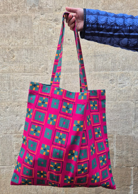 Giant Tote Bag in 'Splash of Orange' Canvas