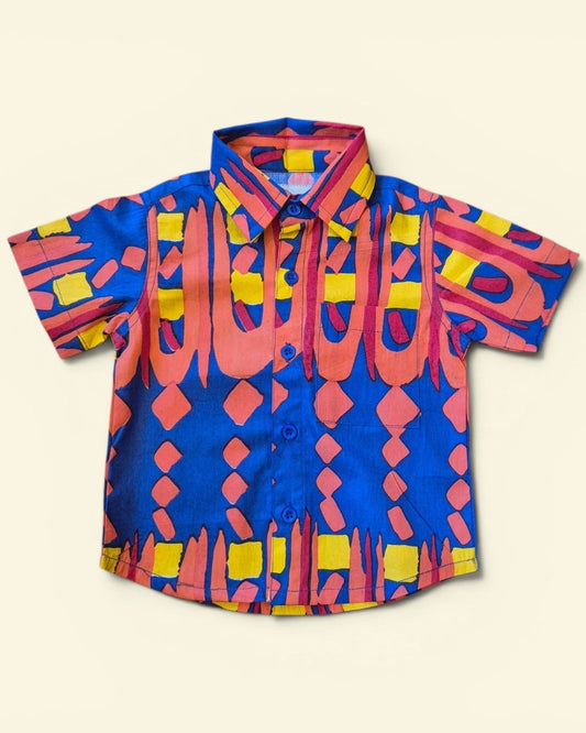 Kid's Short Sleeved Shirt in 'Waterfall'
