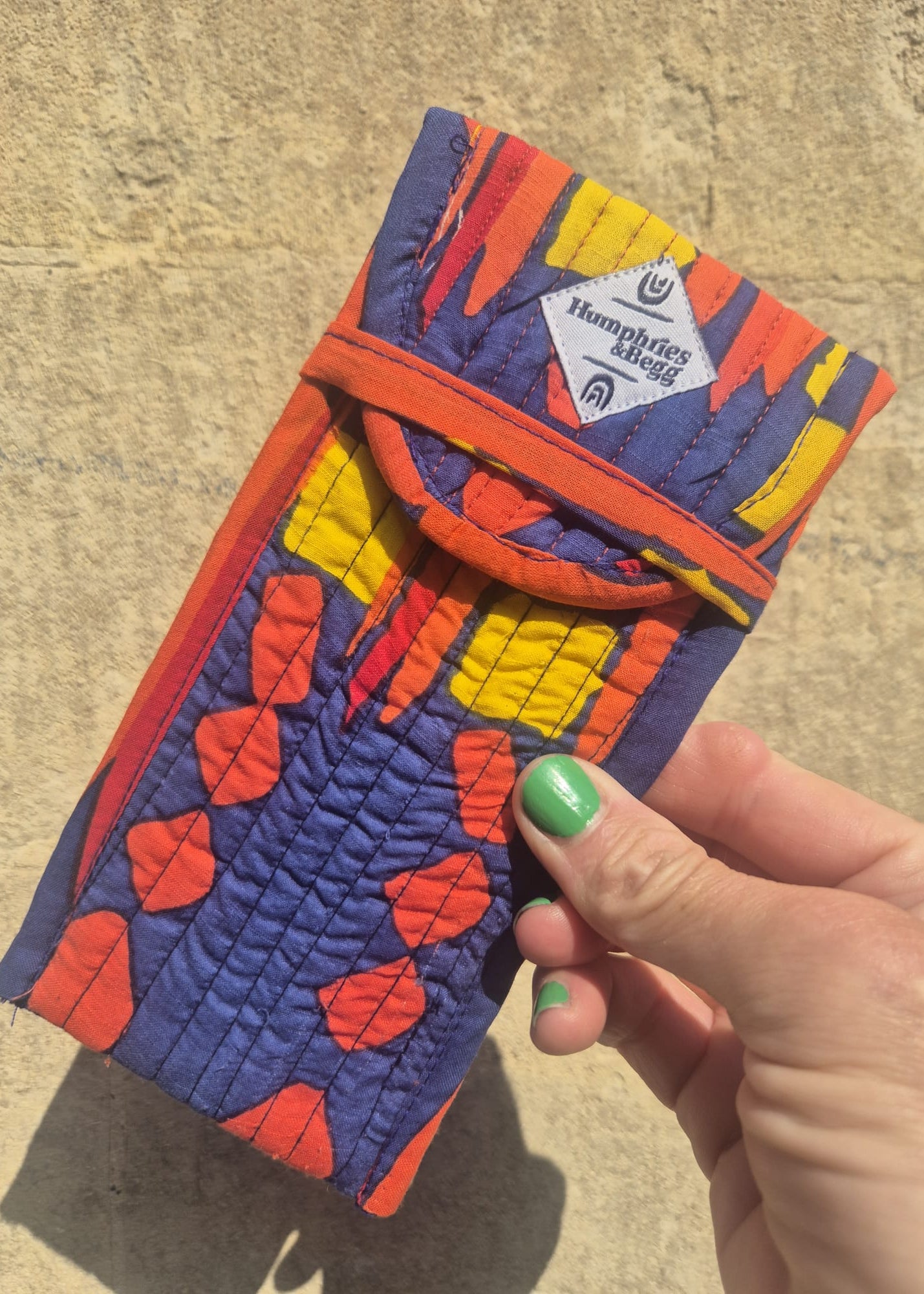 Quilted Glasses Case - Waterfall