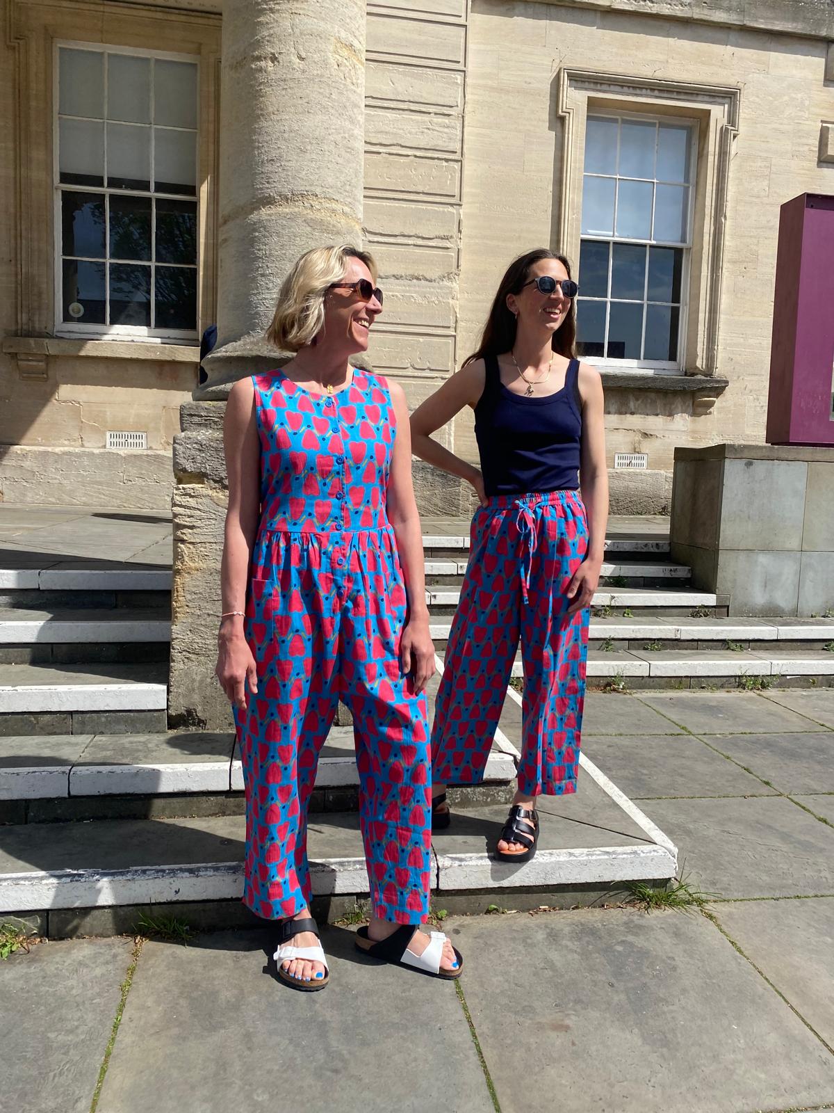 Andy Dungarees in 'Blue Honey Heart'