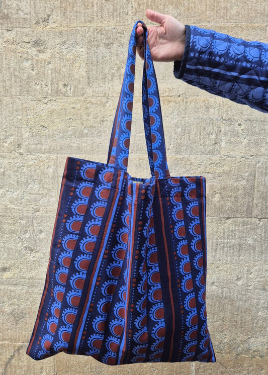 Giant Tote Bag in 'Burgundy Bead' Cotton