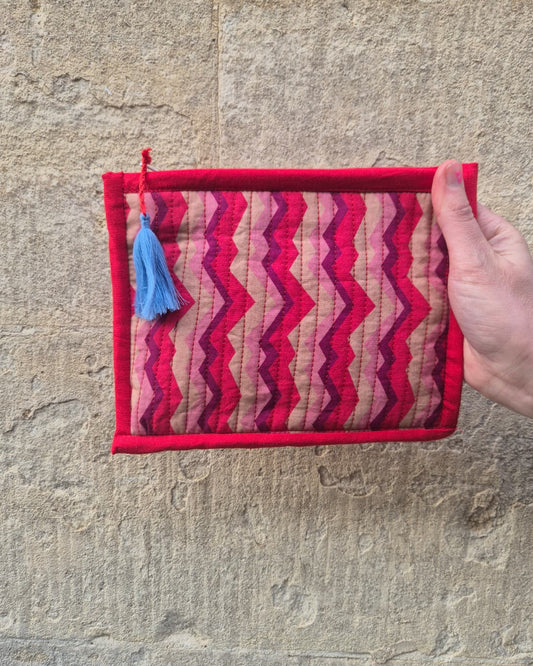 Quilted Pouch 'Pink Spark'