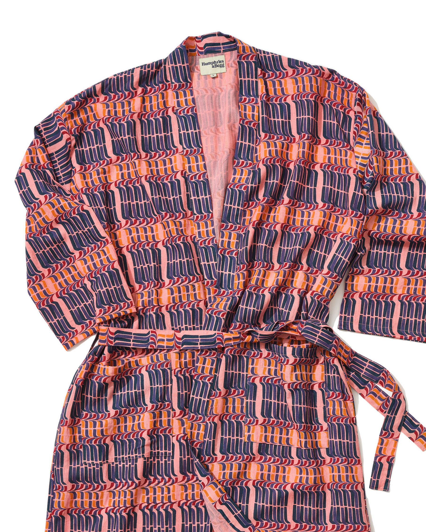 Cotton Robe in 'Stick of Rock'