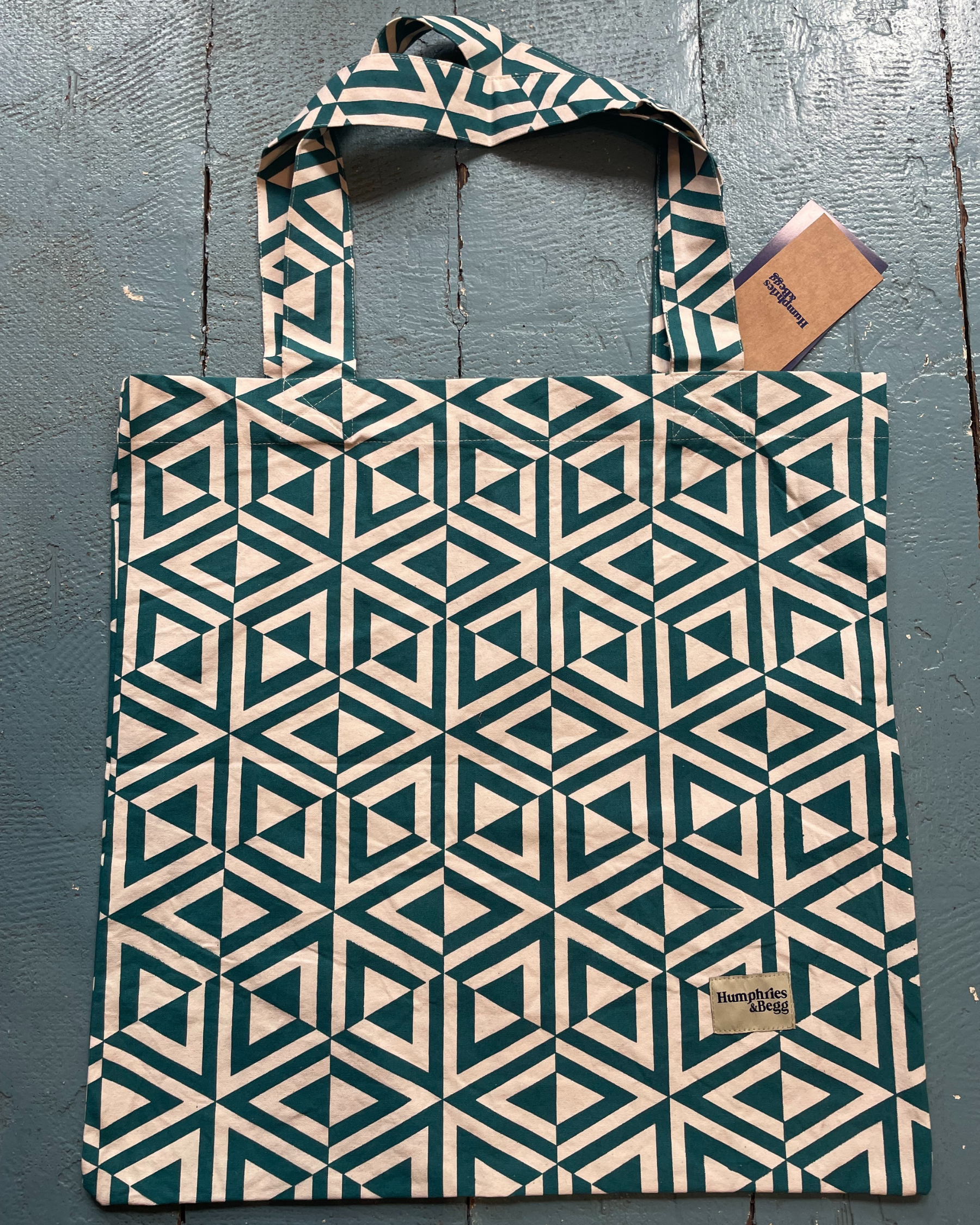 Giant Tote Bag in 'Teal Honeycomb'