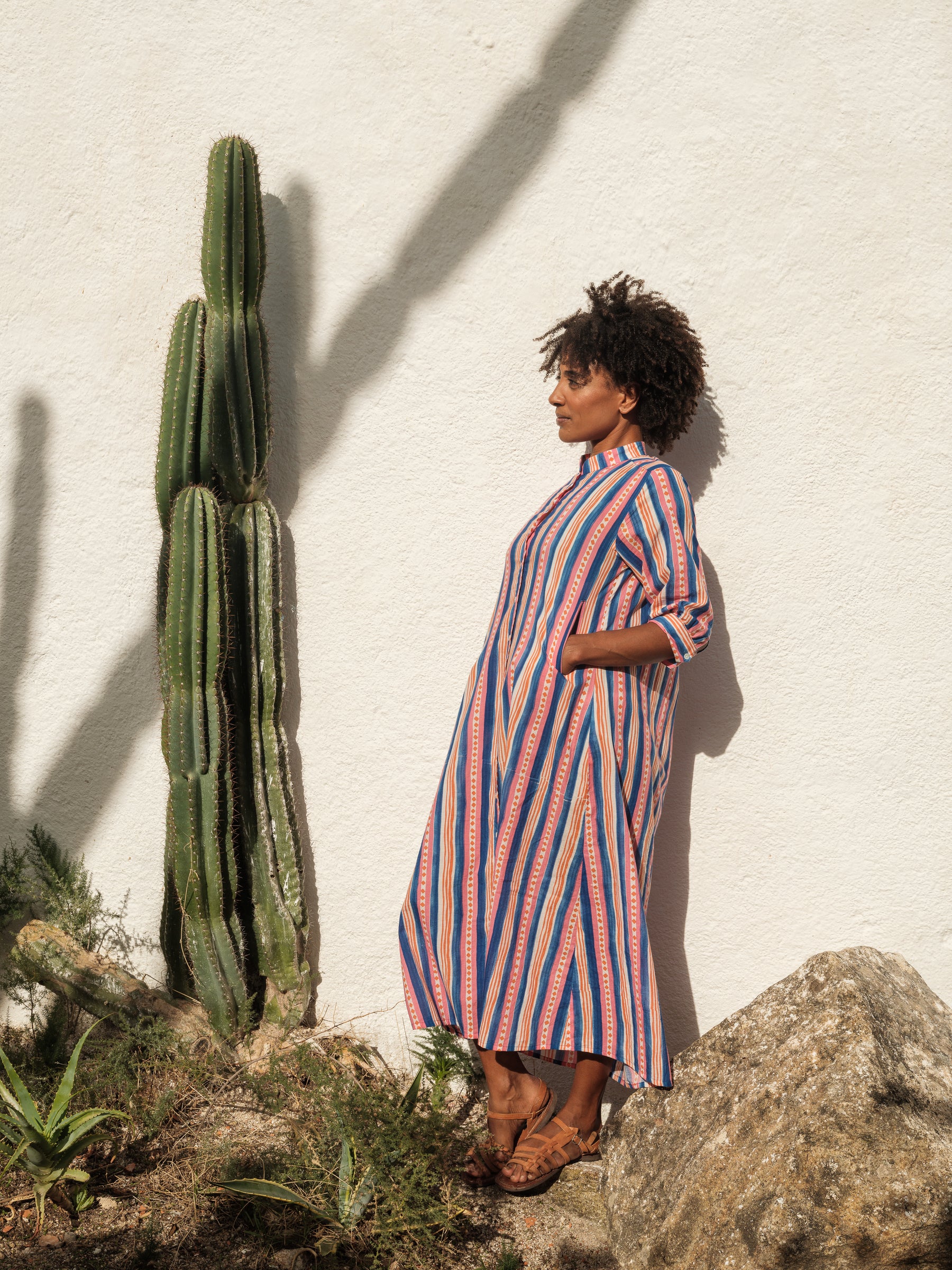 Beachy gown in Beach Stripe