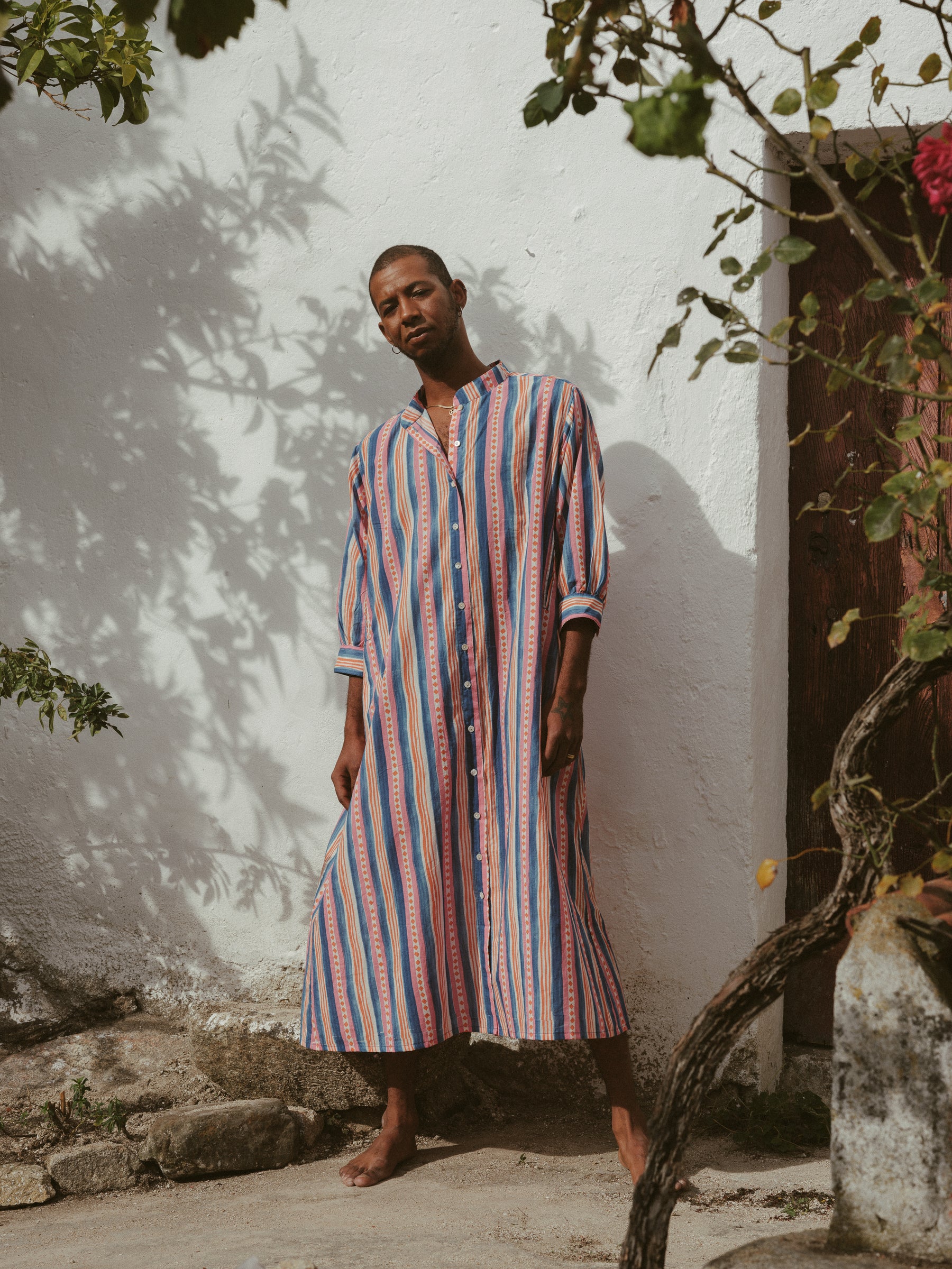 Beachy gown in Beach Stripe