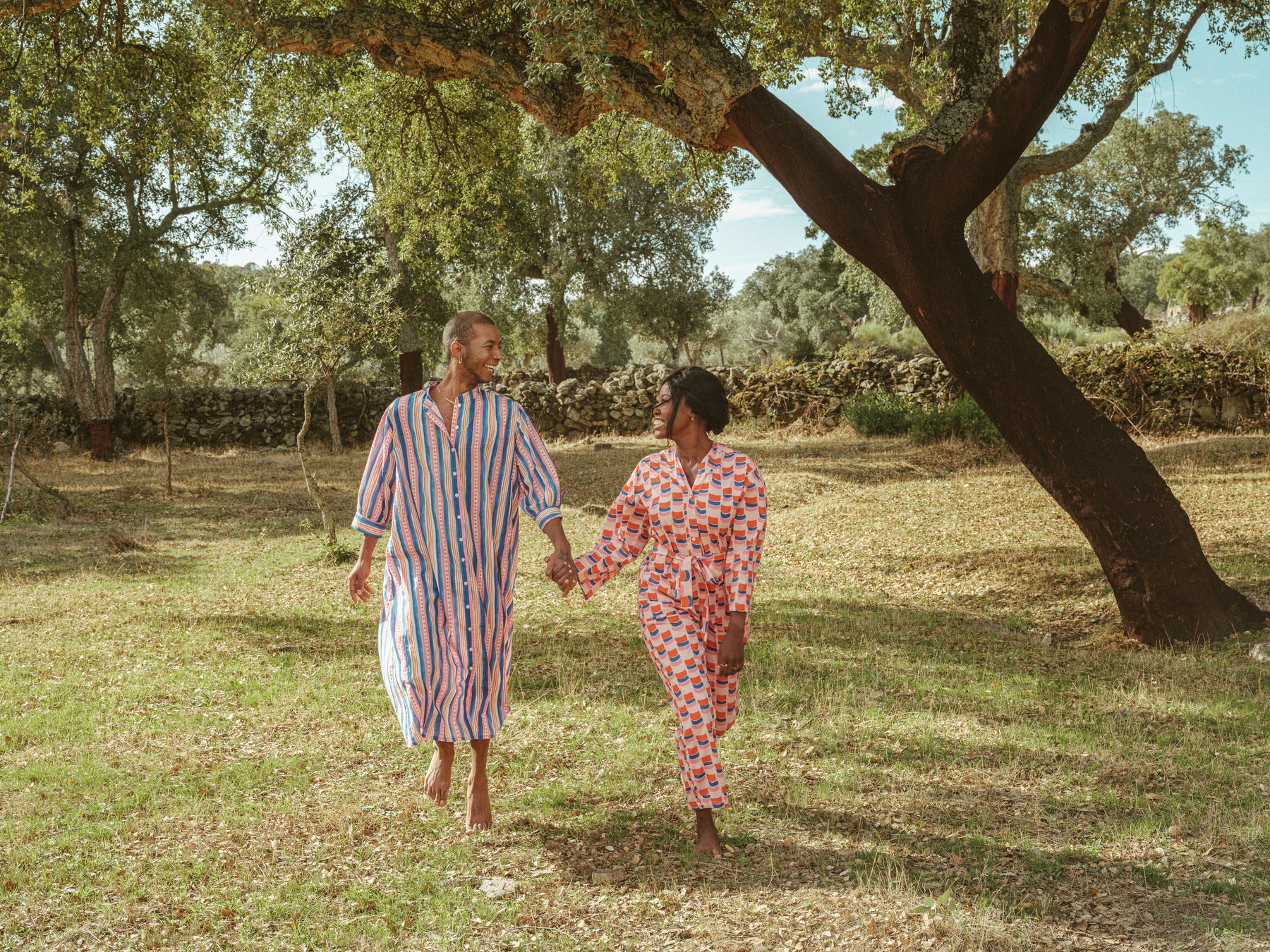 Beachy gown in Beach Stripe