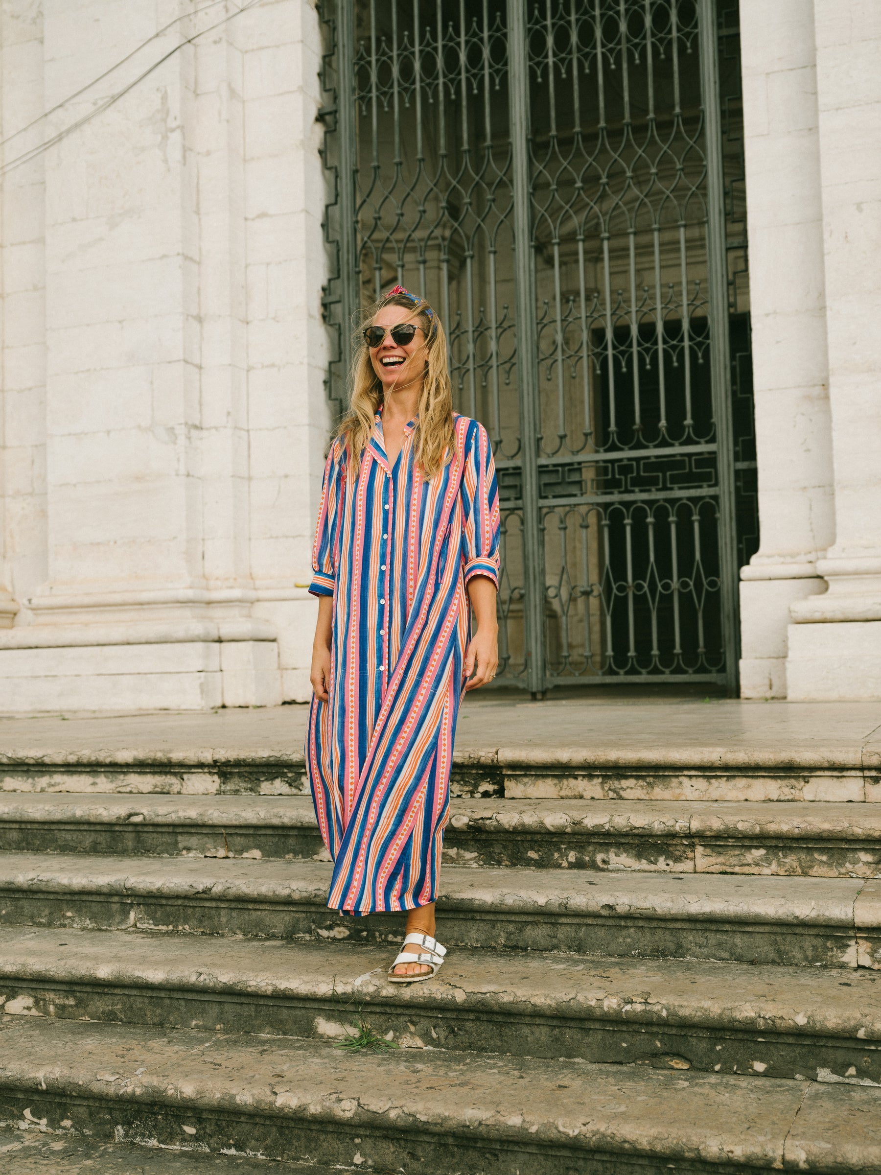 Beachy gown in Beach Stripe