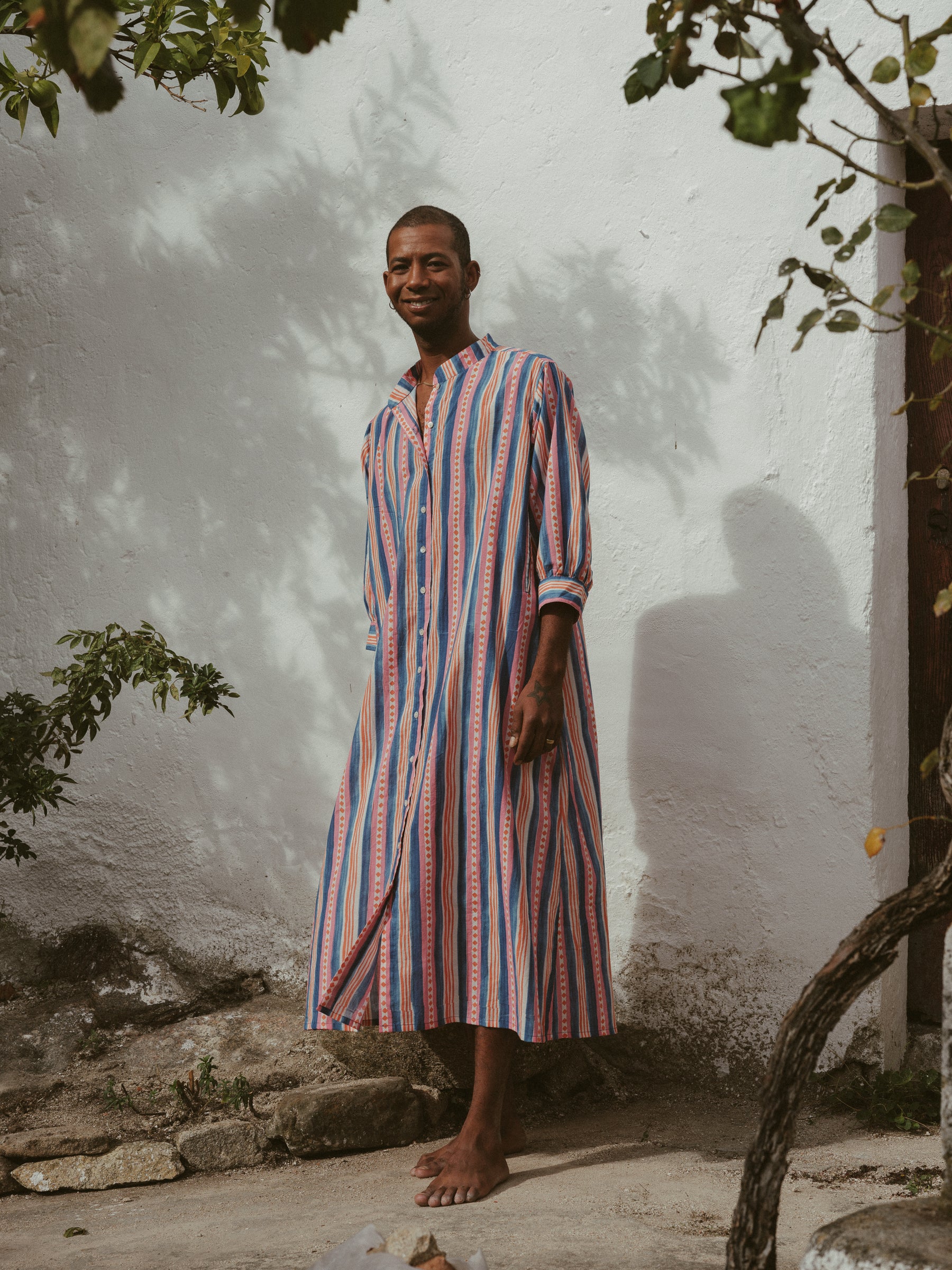 Beachy gown in Beach Stripe