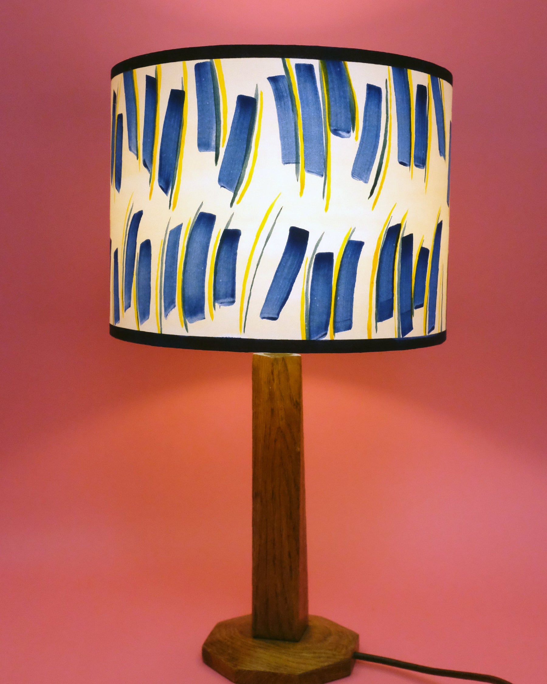Hand painted lamp in Top and Tail by Claire Cartwright Studio-Humphries and Begg