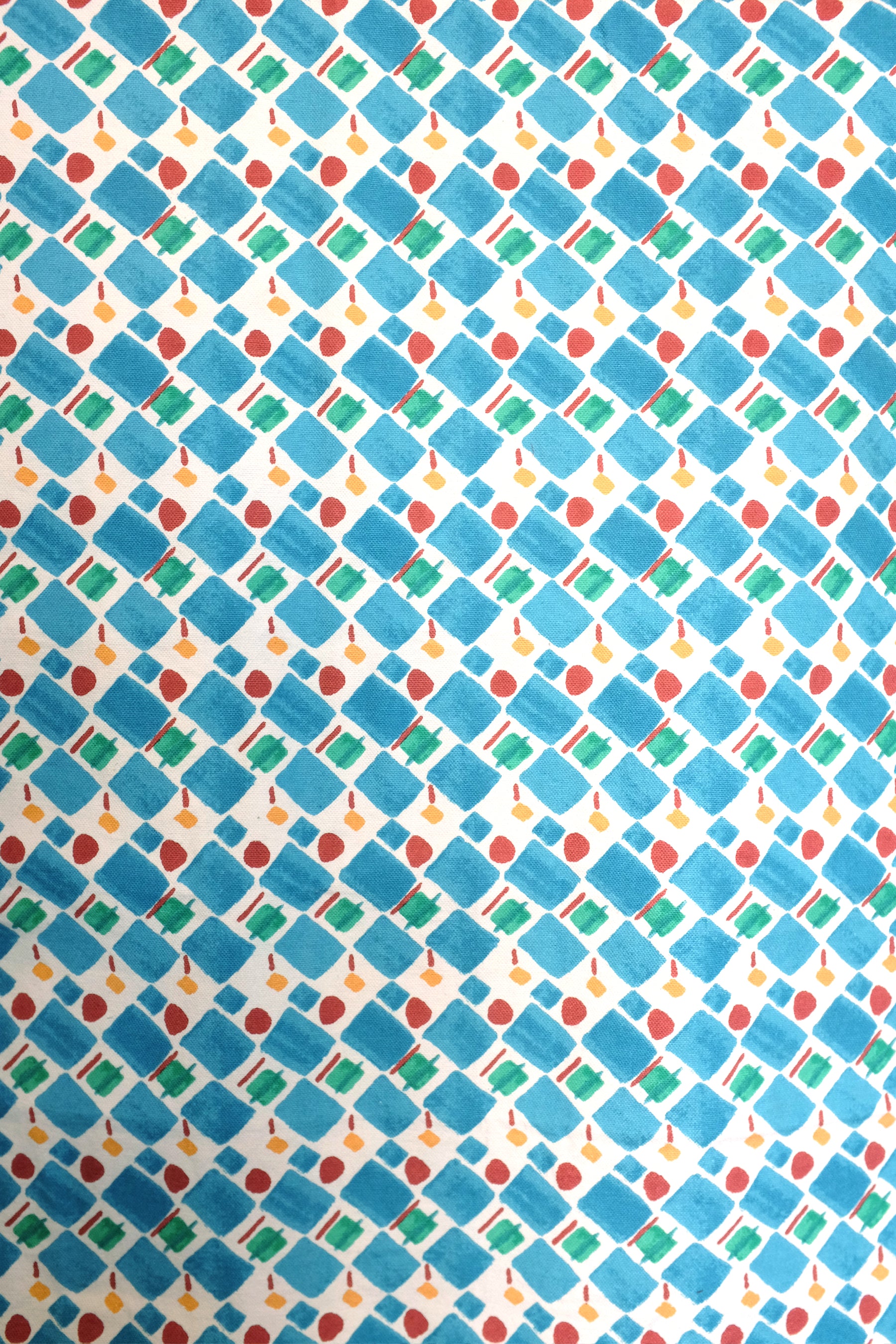 Rectangular checkers and deckers and rose hash cotton cushion 40 x 60cm-Humphries and Begg