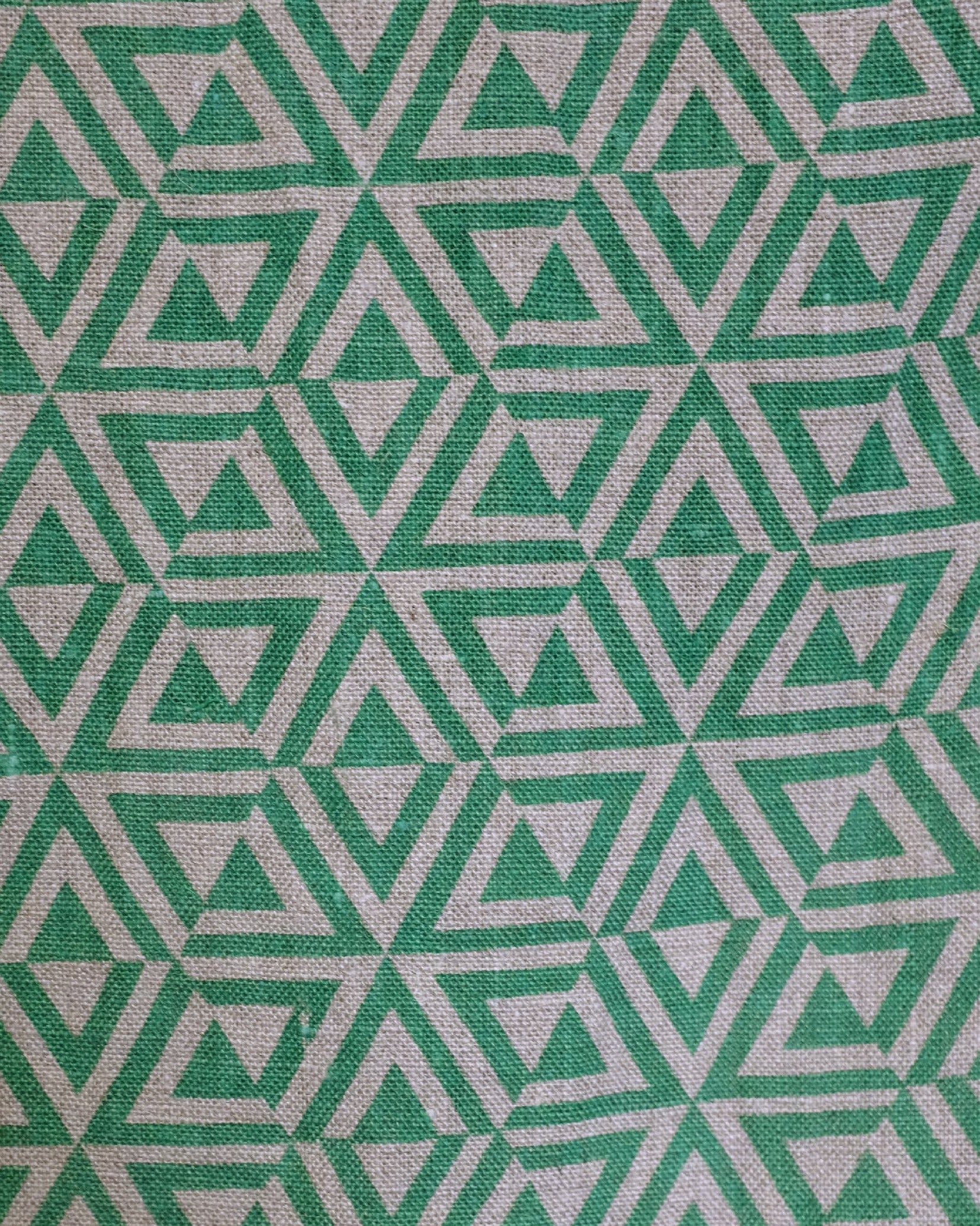 Fabric - Linen - Honeycomb in Emerald £32 p/m-Humphries and Begg