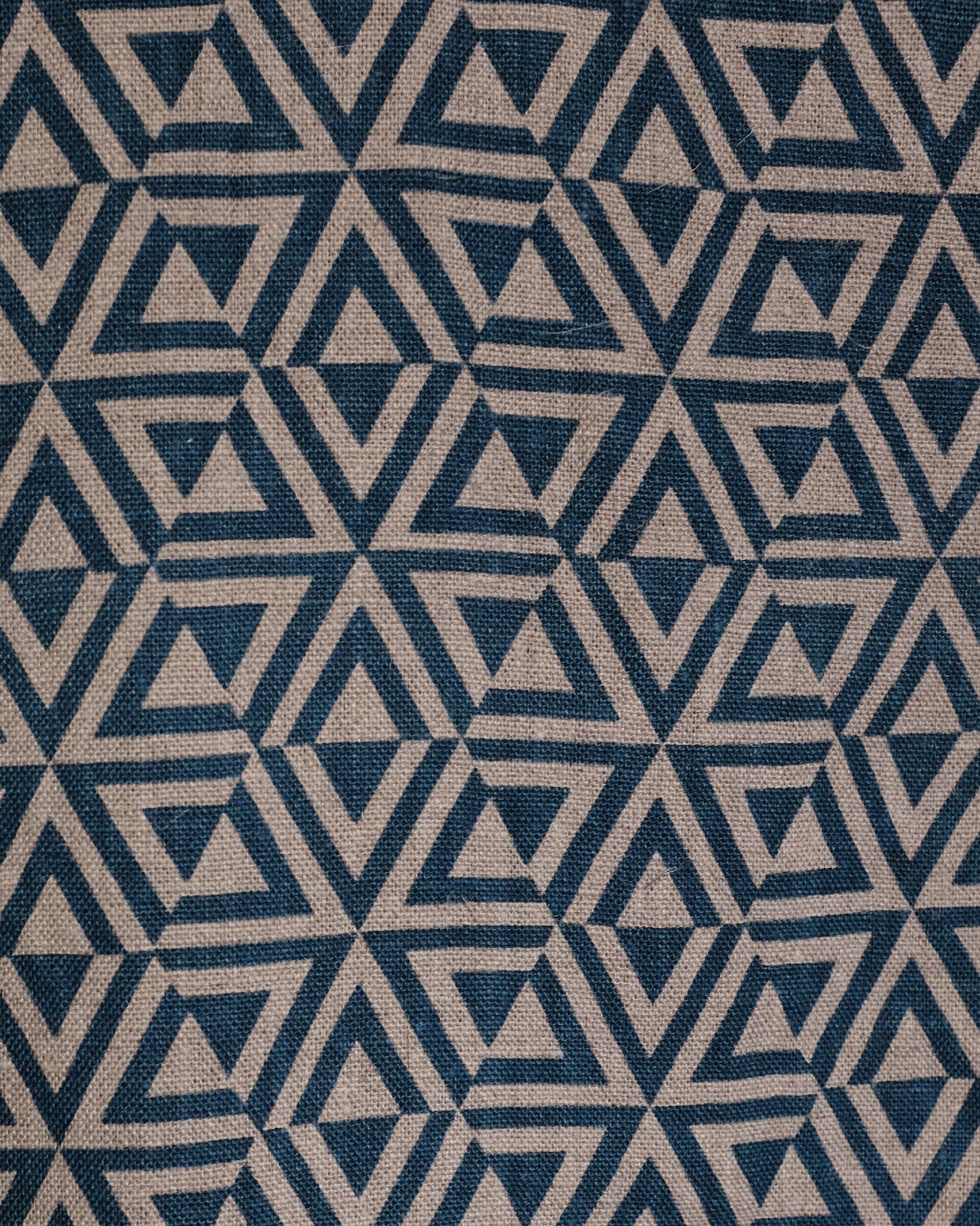 Fabric - Linen - Honeycomb in Teal £32 p/m-Humphries and Begg