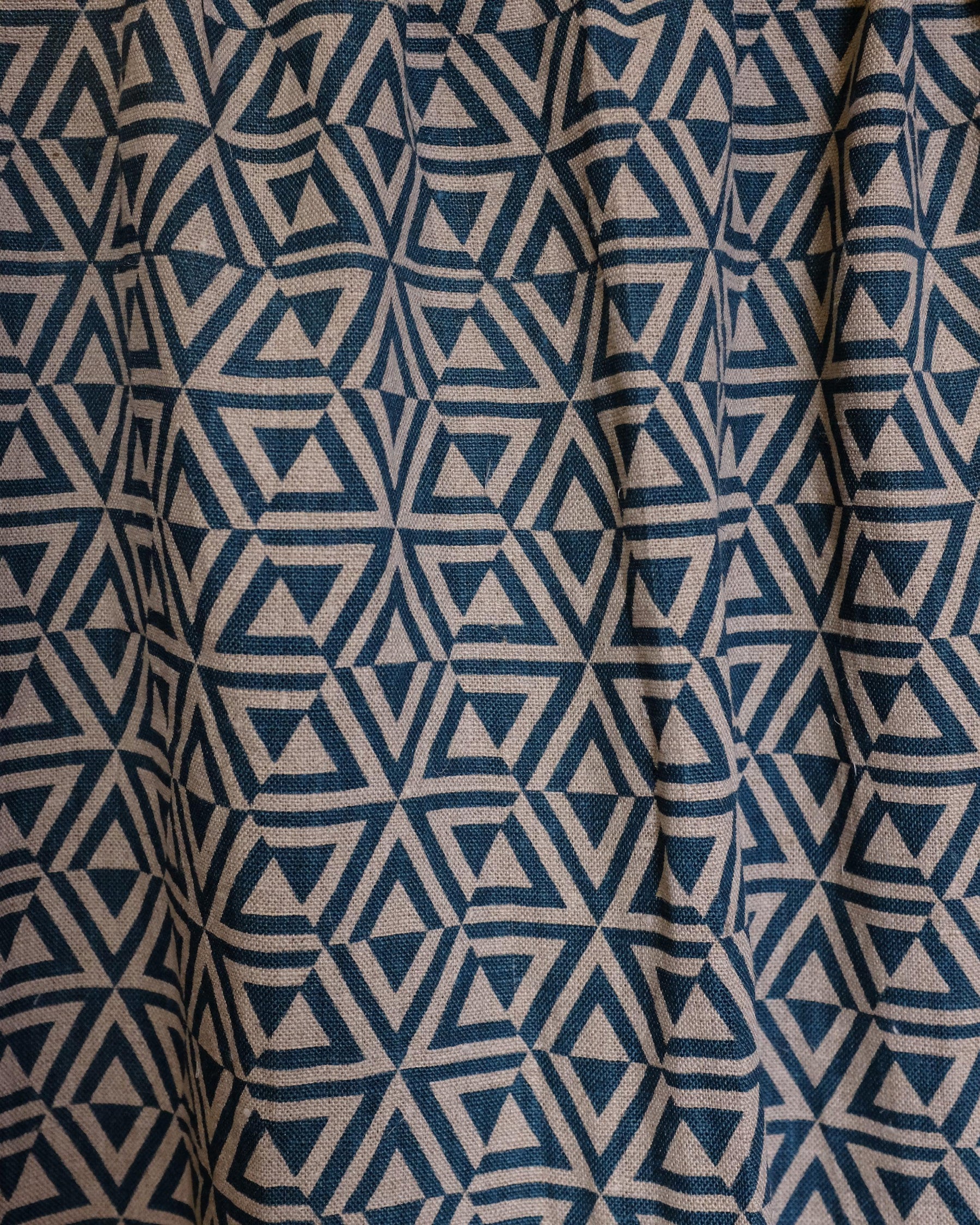 Fabric - Linen - Honeycomb in Teal £32 p/m-Humphries and Begg