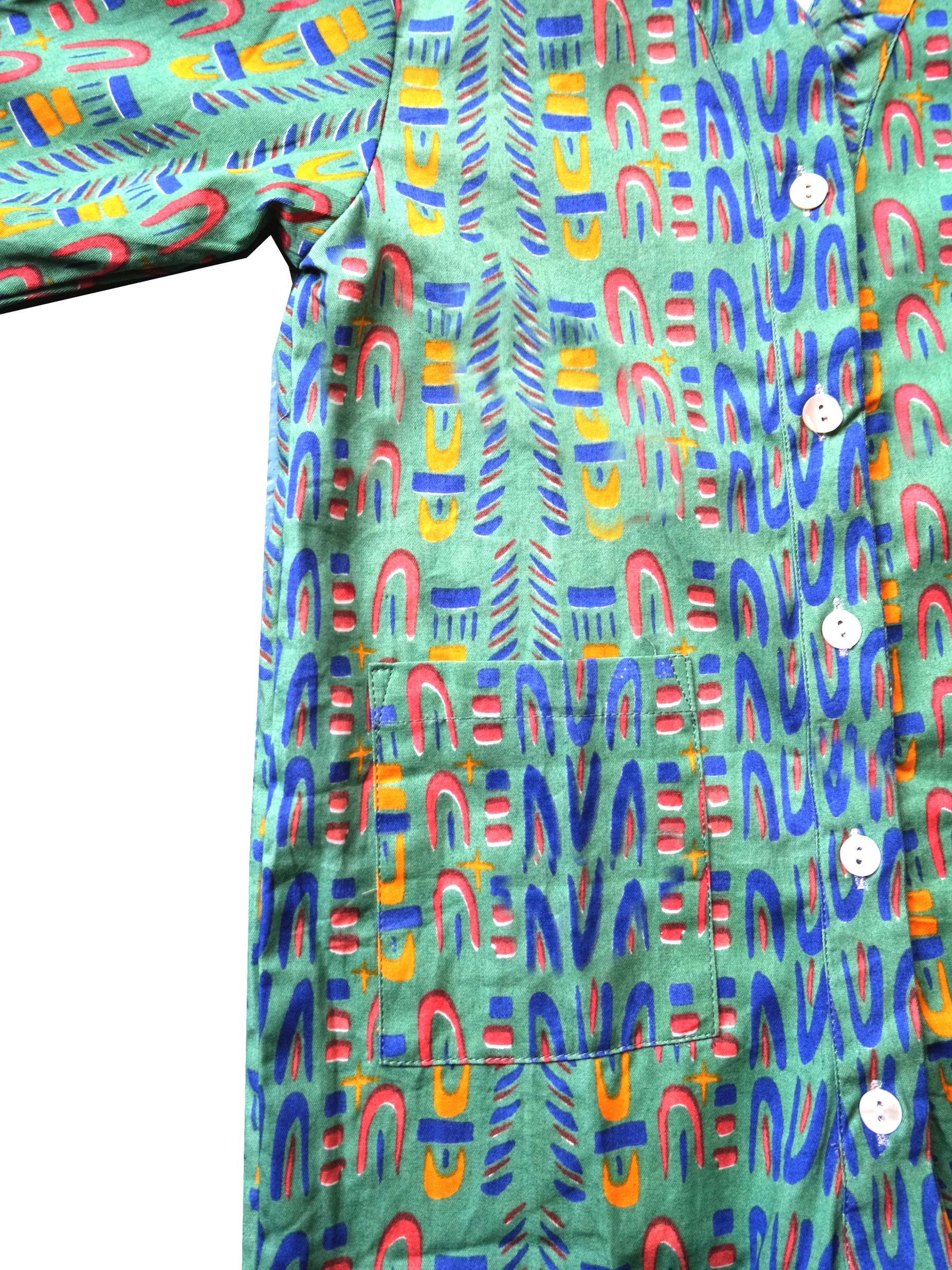 Kid's Playsuit in 'Green Skydive' 0-6yrs