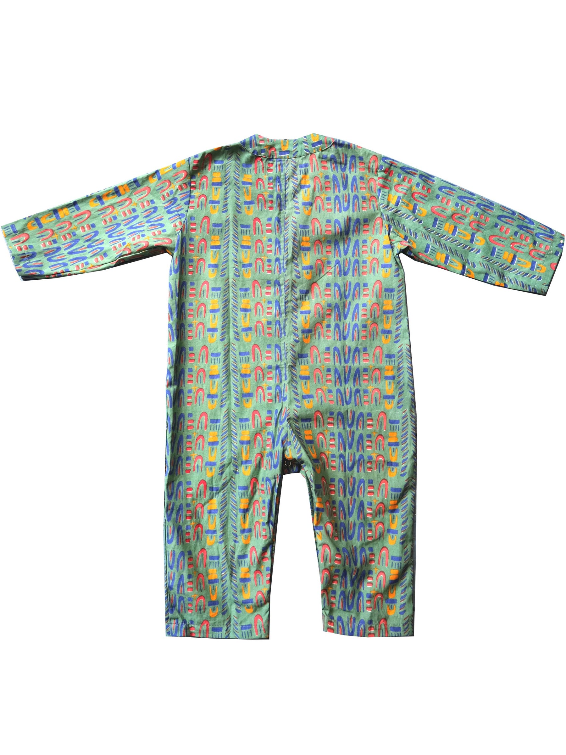 Kid's Playsuit in 'Green Skydive' 0-6yrs