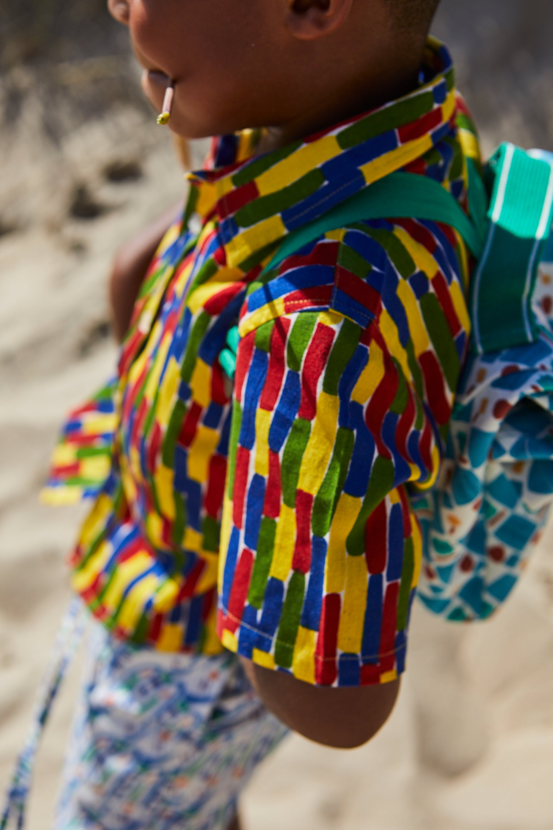 Kids Backpack Checkers and Deckers print Bric Collab-Humphries and Begg