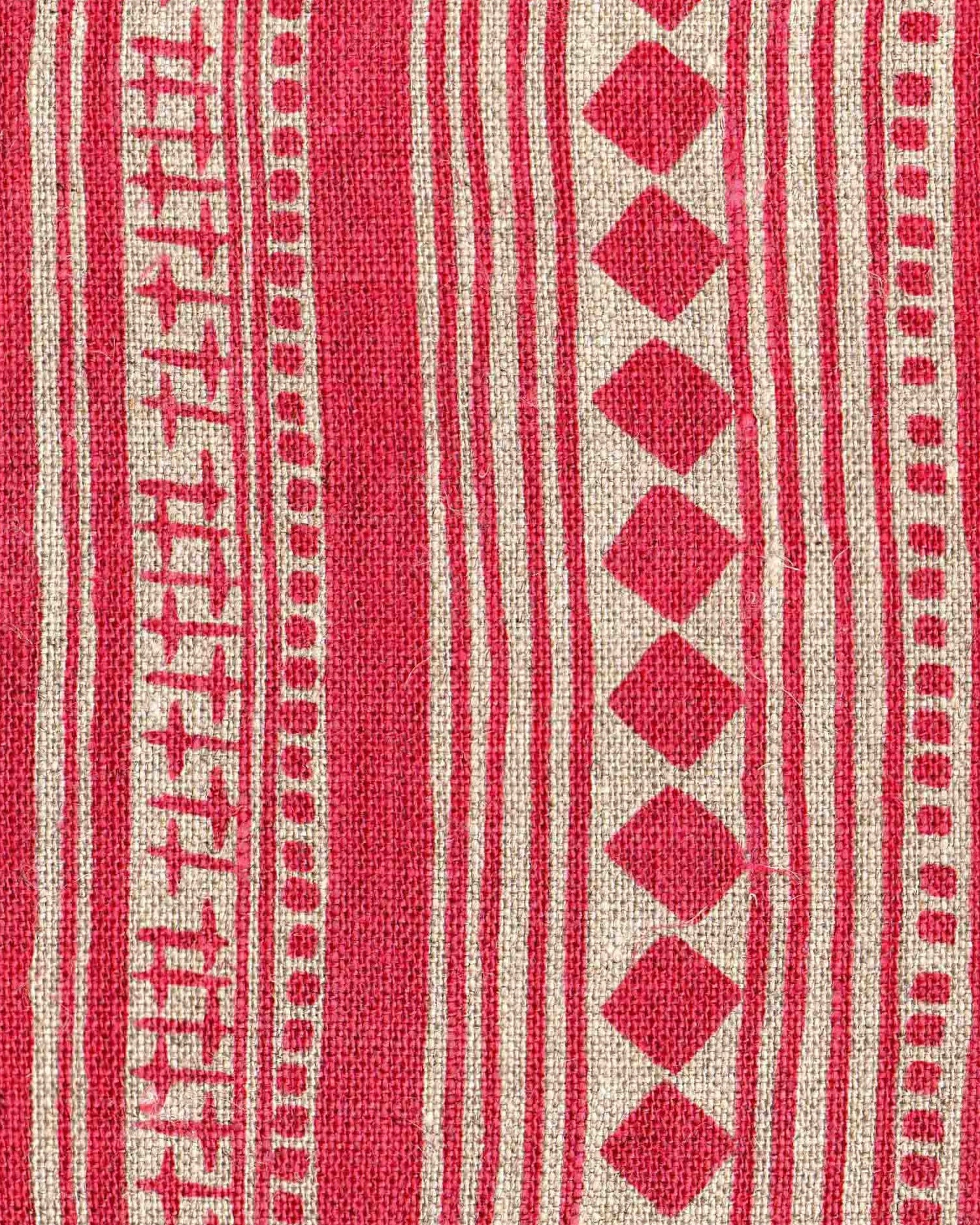 Fabric - Linen - Cabaret Stripe in Rose £32 p/m-Humphries and Begg