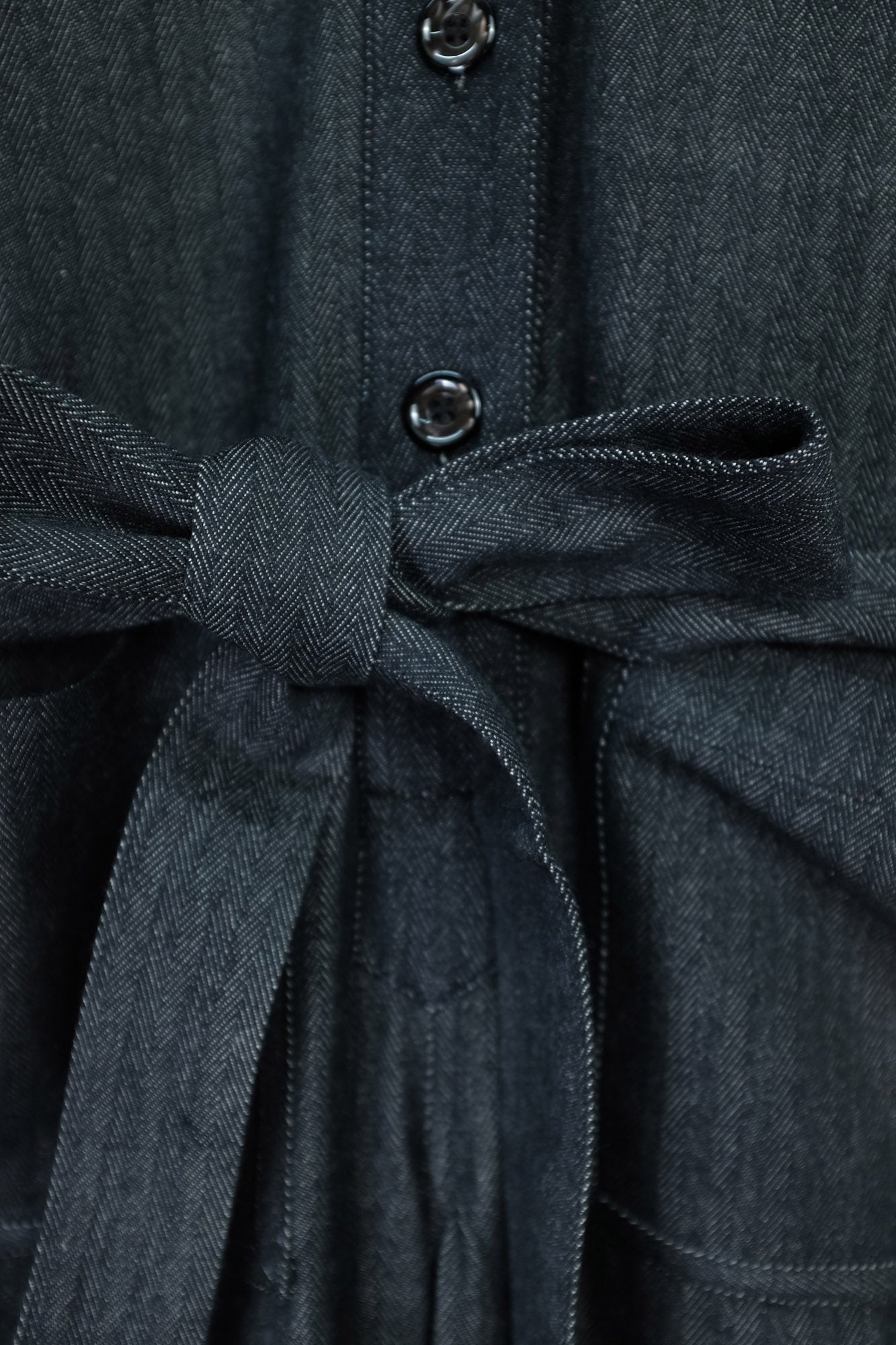 Playsuit in Black recycled Herringbone-Humphries and Begg