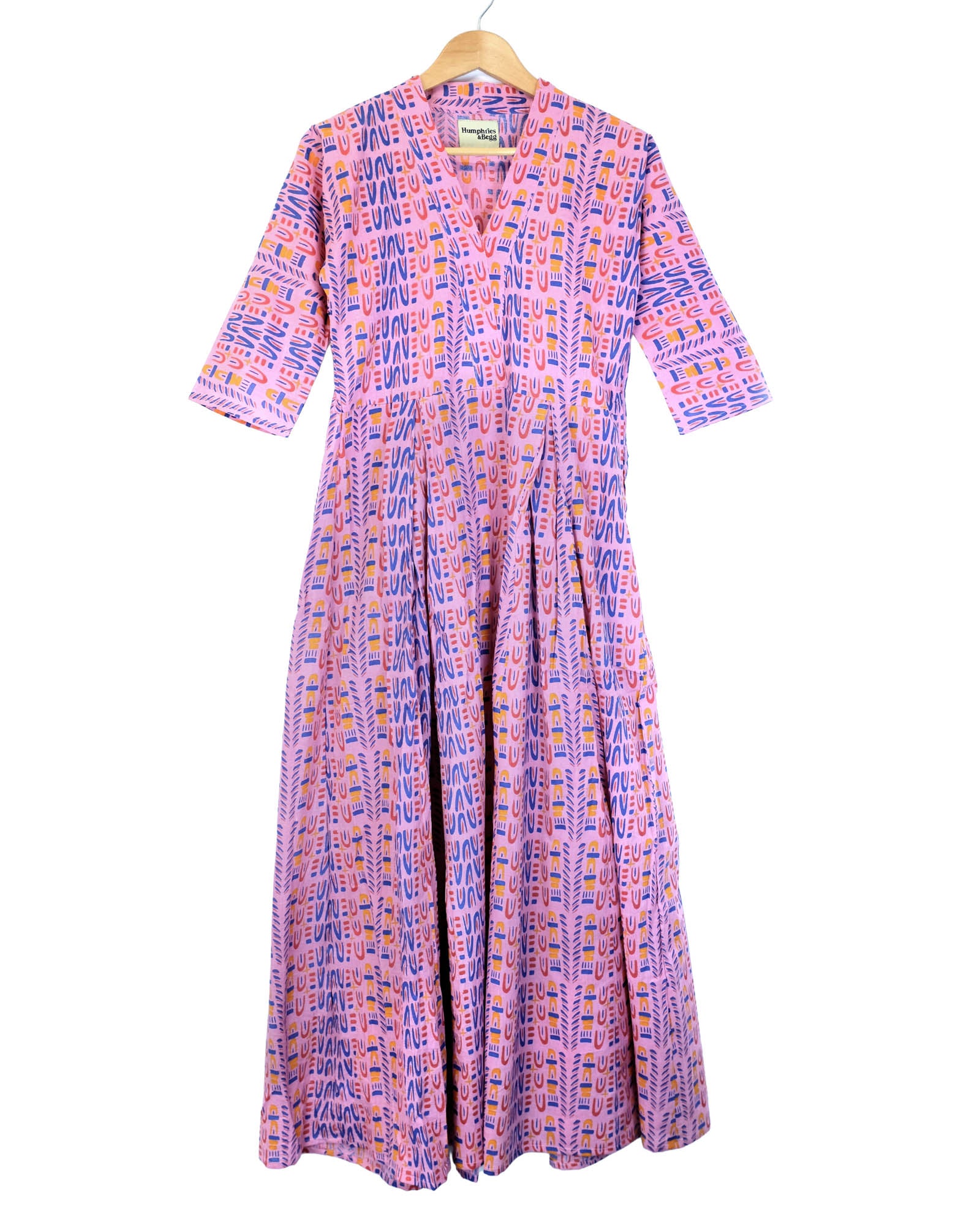 Lydia Dress - Pink Sky Dive in Organic Cotton
