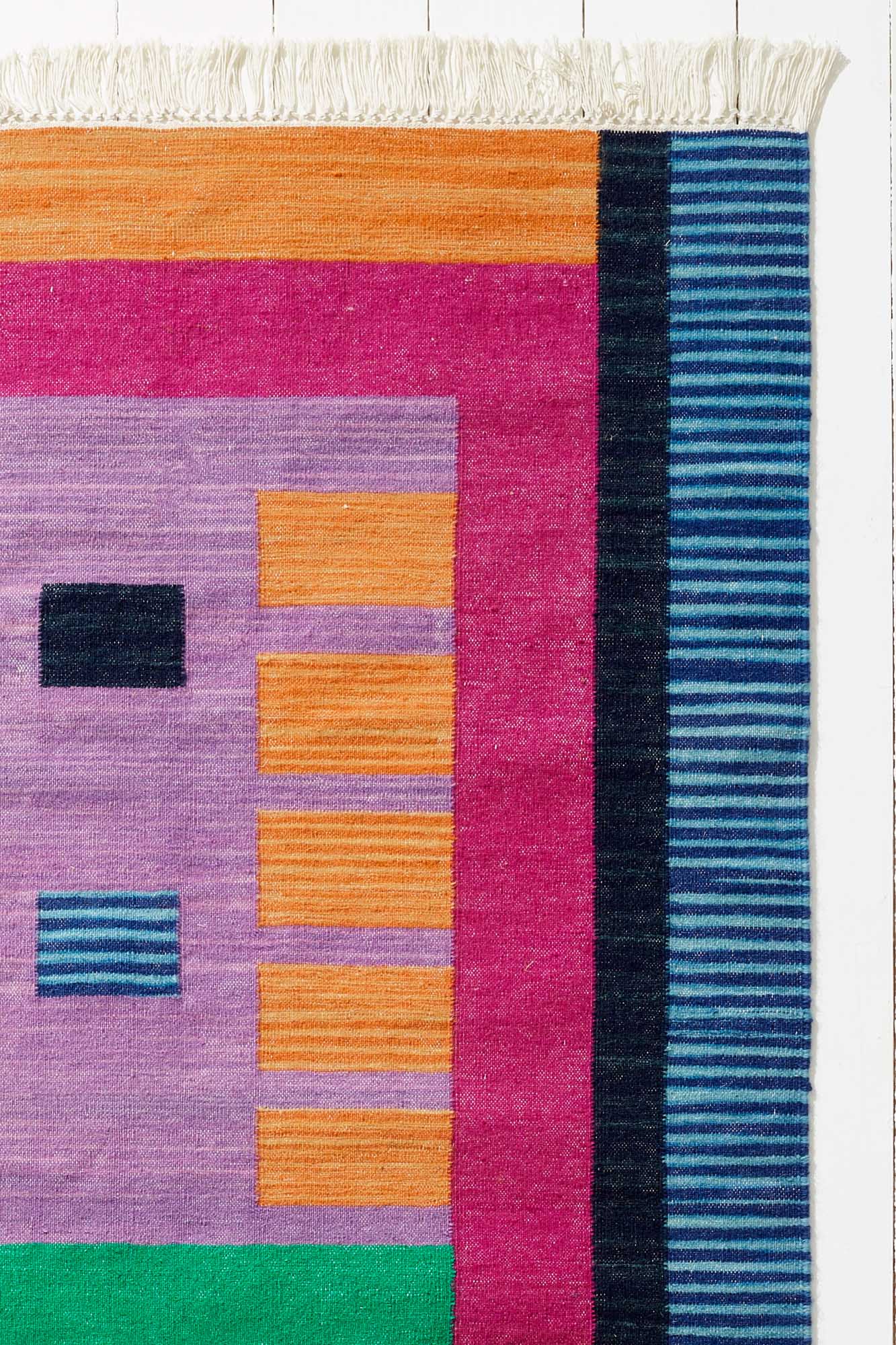Wool Rug in Flamingo-Humphries and Begg