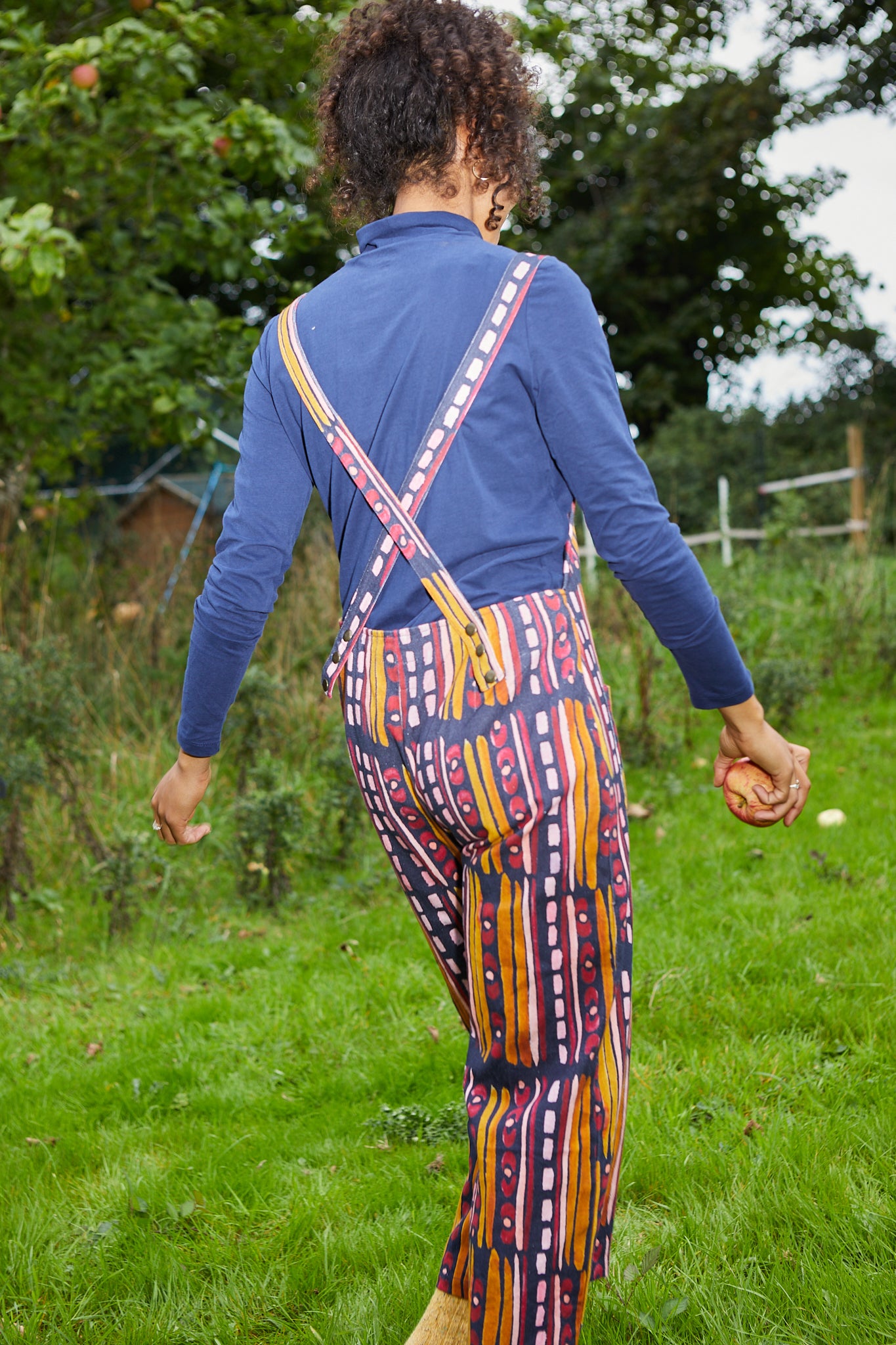 Rosie Dungarees in 'Navy Poppy'