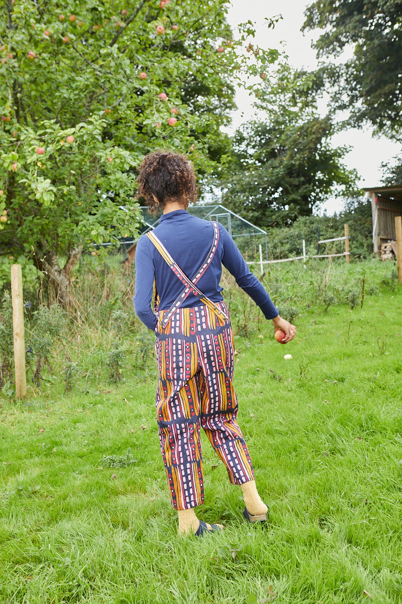 Rosie Dungarees in 'Navy Poppy'